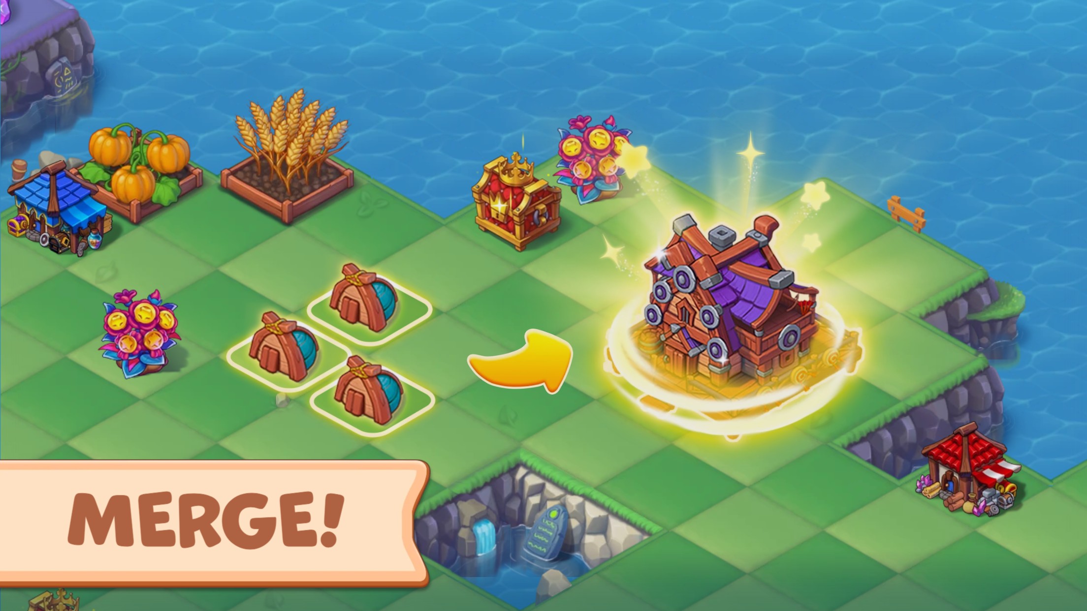 اسکرین شات 1 بازی Mergest Kingdom: Merge game