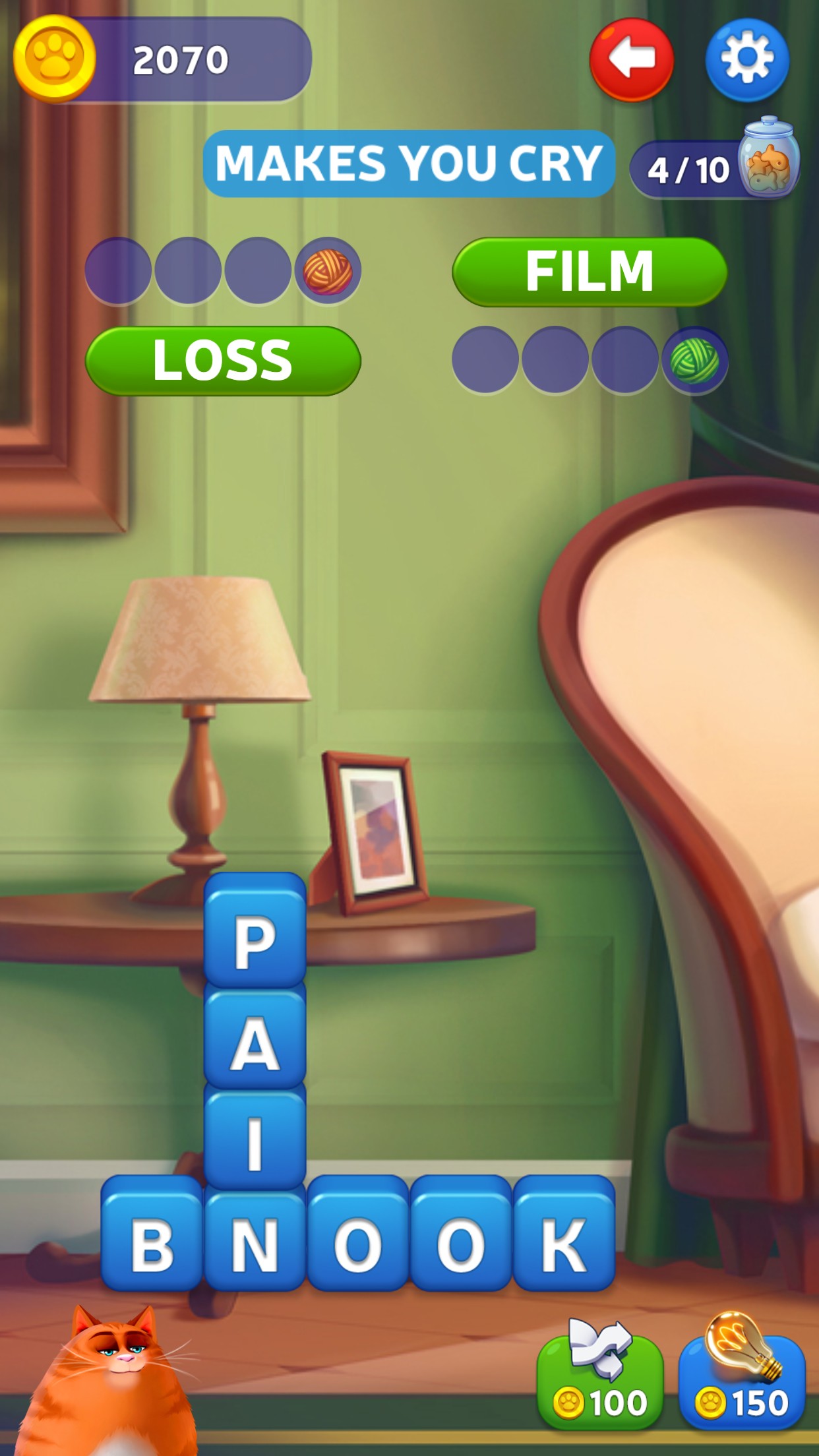اسکرین شات 5 بازی Kitty Scramble: Word Game