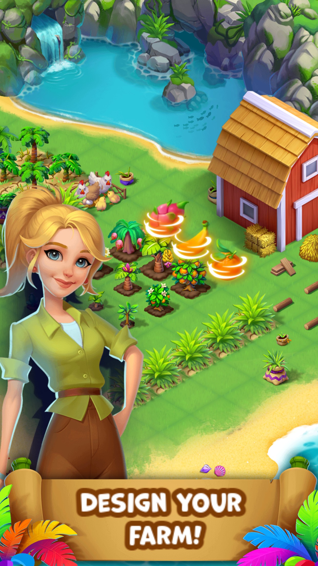 اسکرین شات 2 بازی Tropical Merge: Merge game