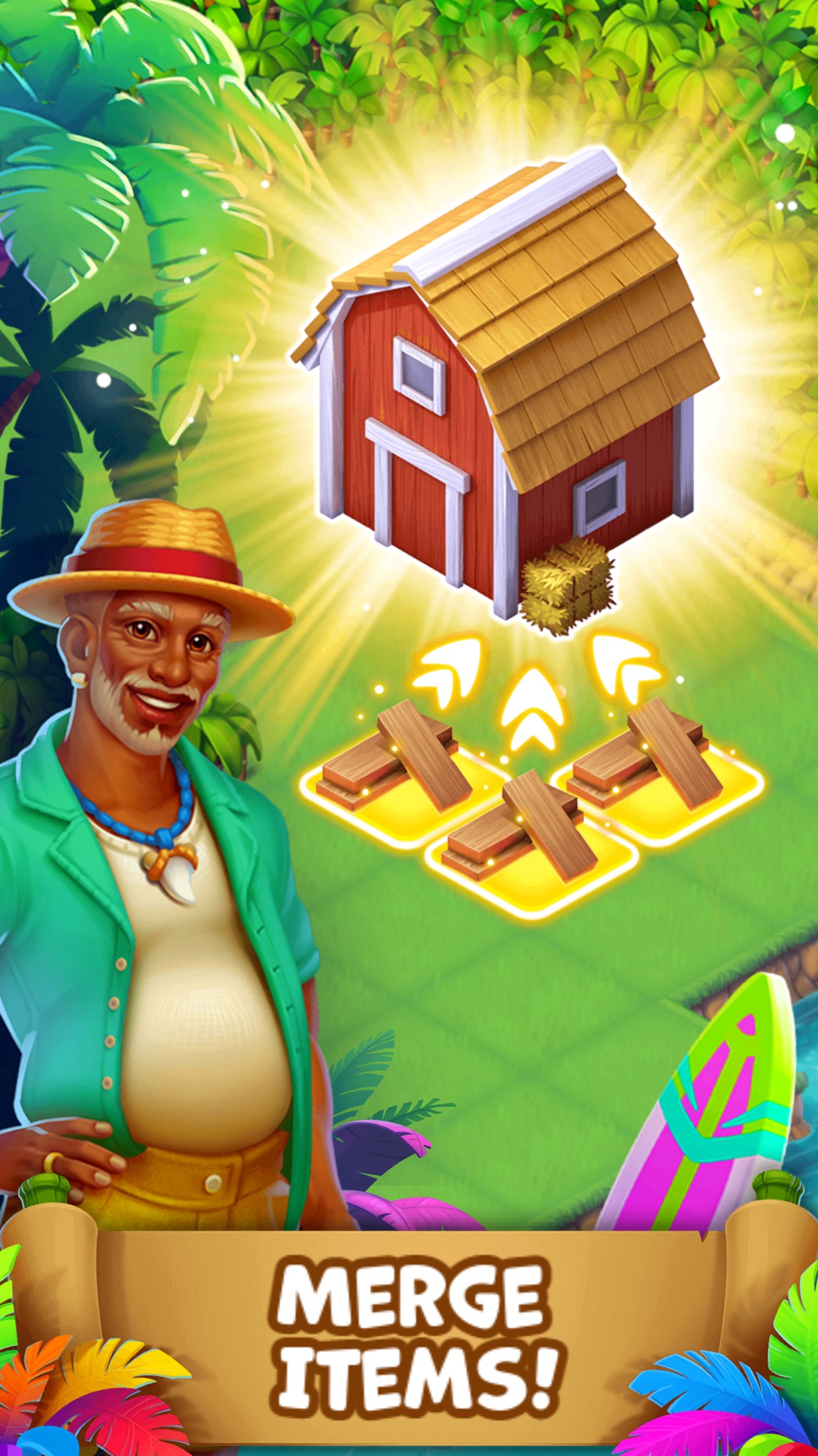 اسکرین شات 1 بازی Tropical Merge: Merge game