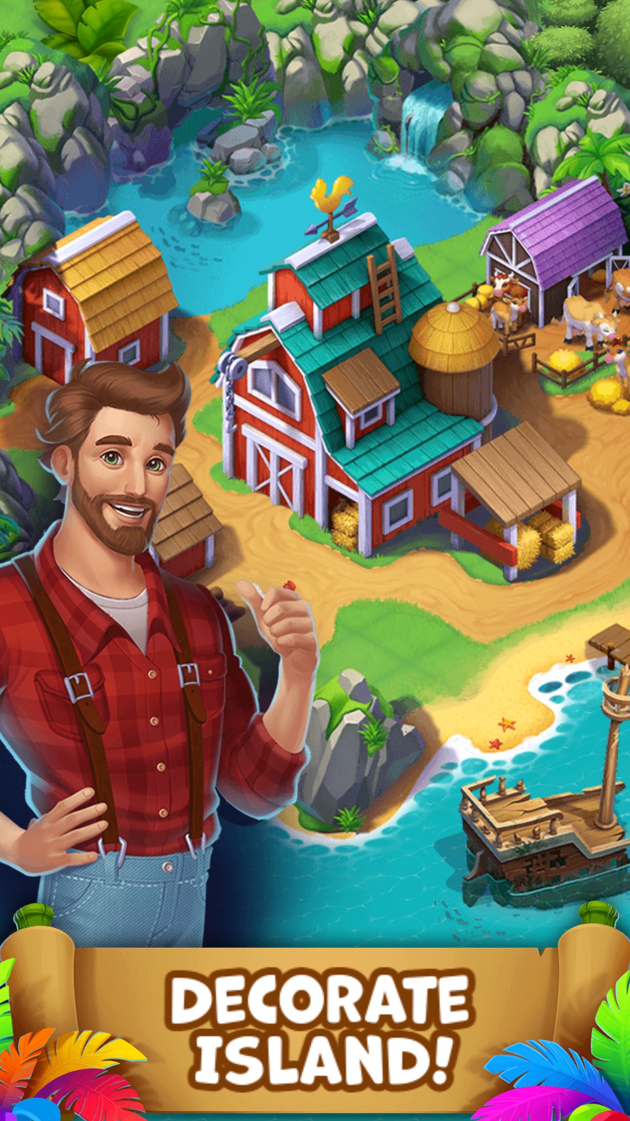 اسکرین شات 4 بازی Tropical Merge: Merge game