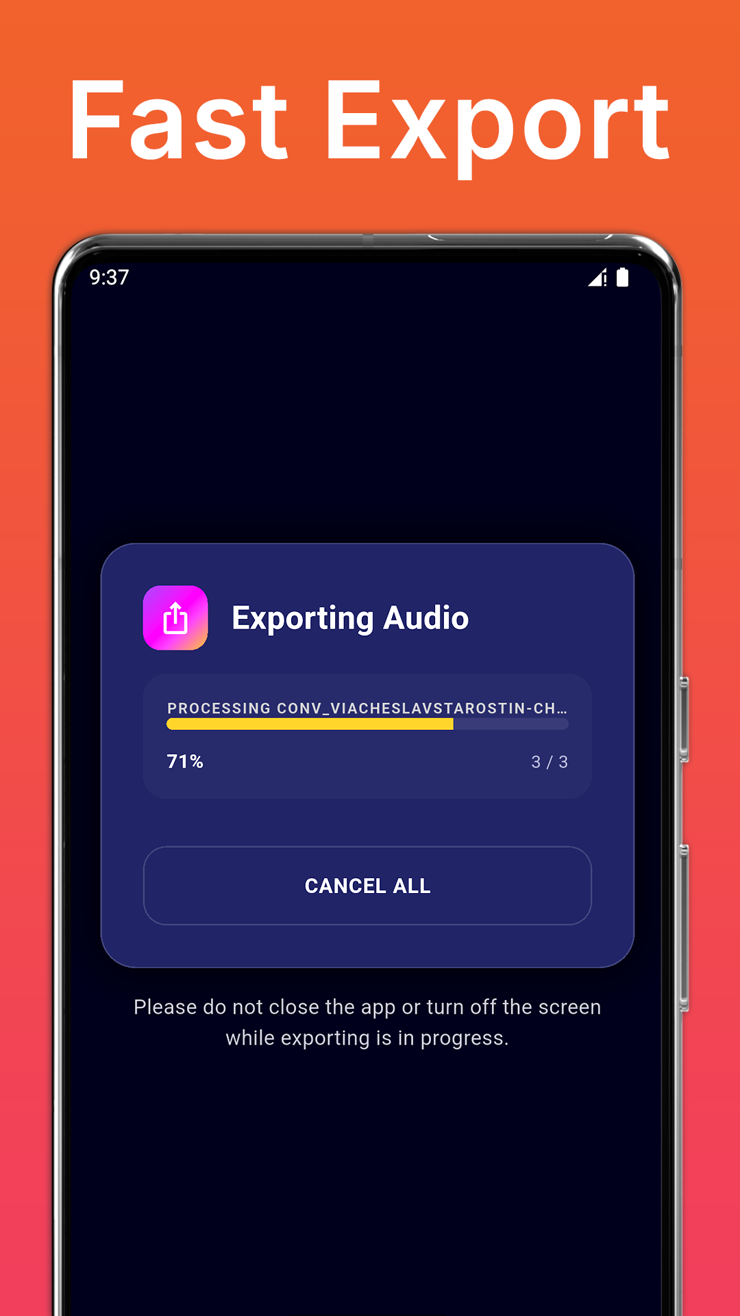 اسکرین شات 4 برنامه Audio Converter: OGG FLAC MP3