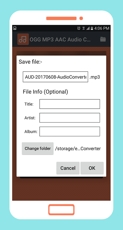 اسکرین شات 4 برنامه OGG MP3 AAC Audio Converter