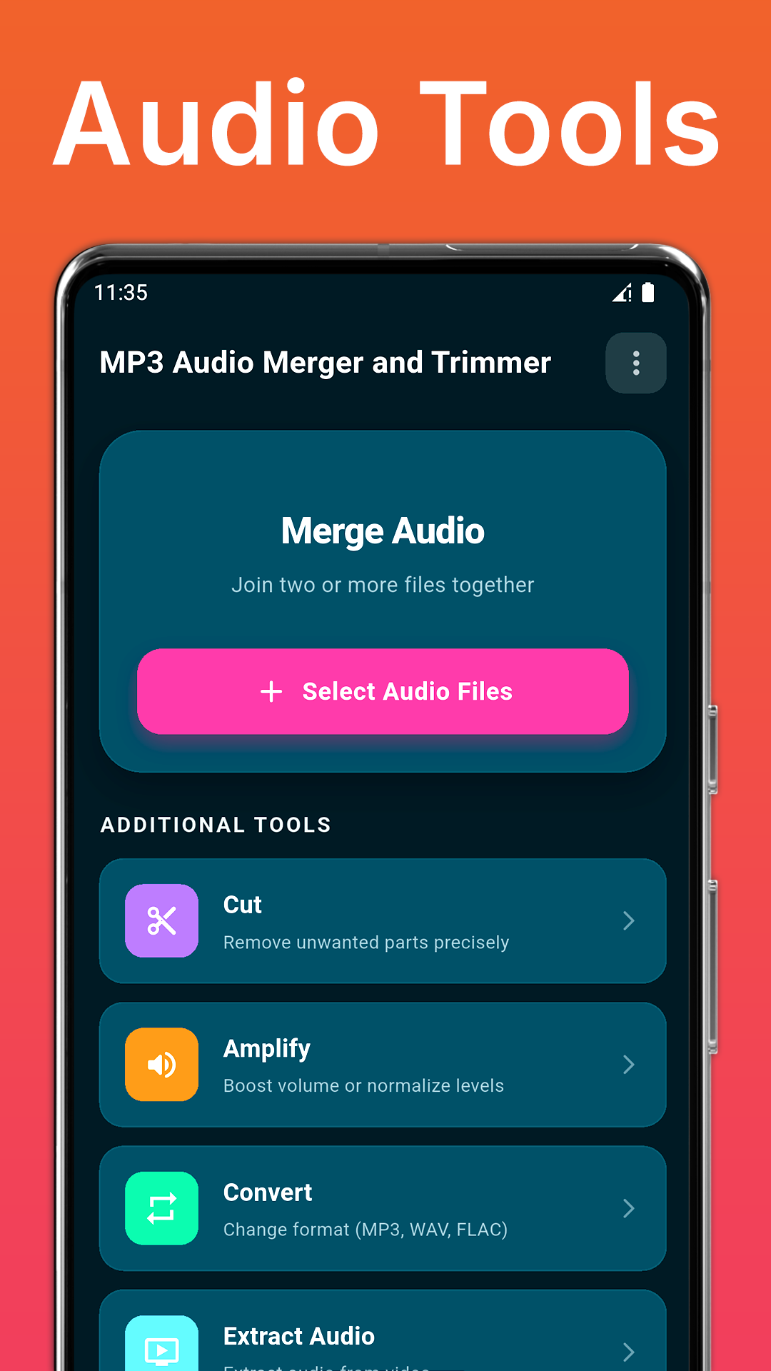 اسکرین شات 1 برنامه Audio Merger and MP3 Joiner