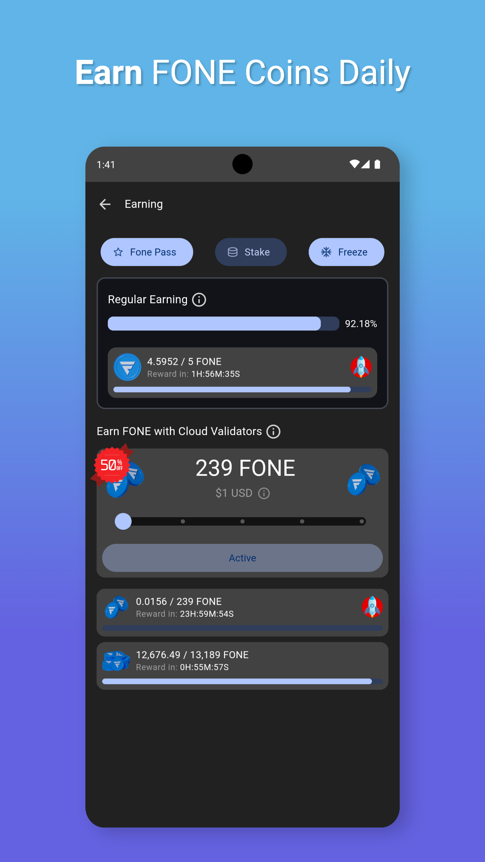 اسکرین شات 3 برنامه Fone Wallet - AI, NFTs, DePIN