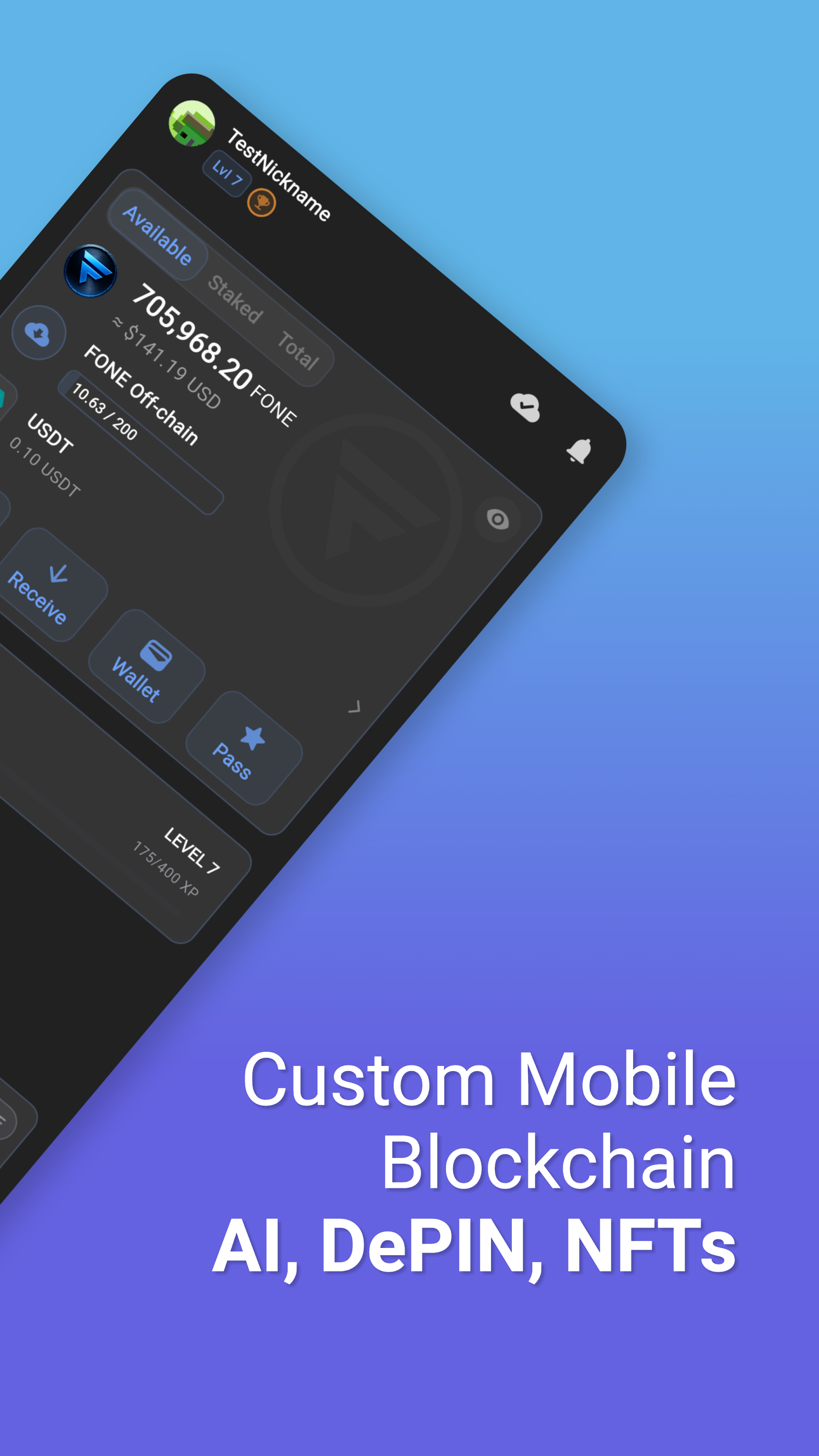 اسکرین شات 2 برنامه Fone Wallet - AI, NFTs, DePIN