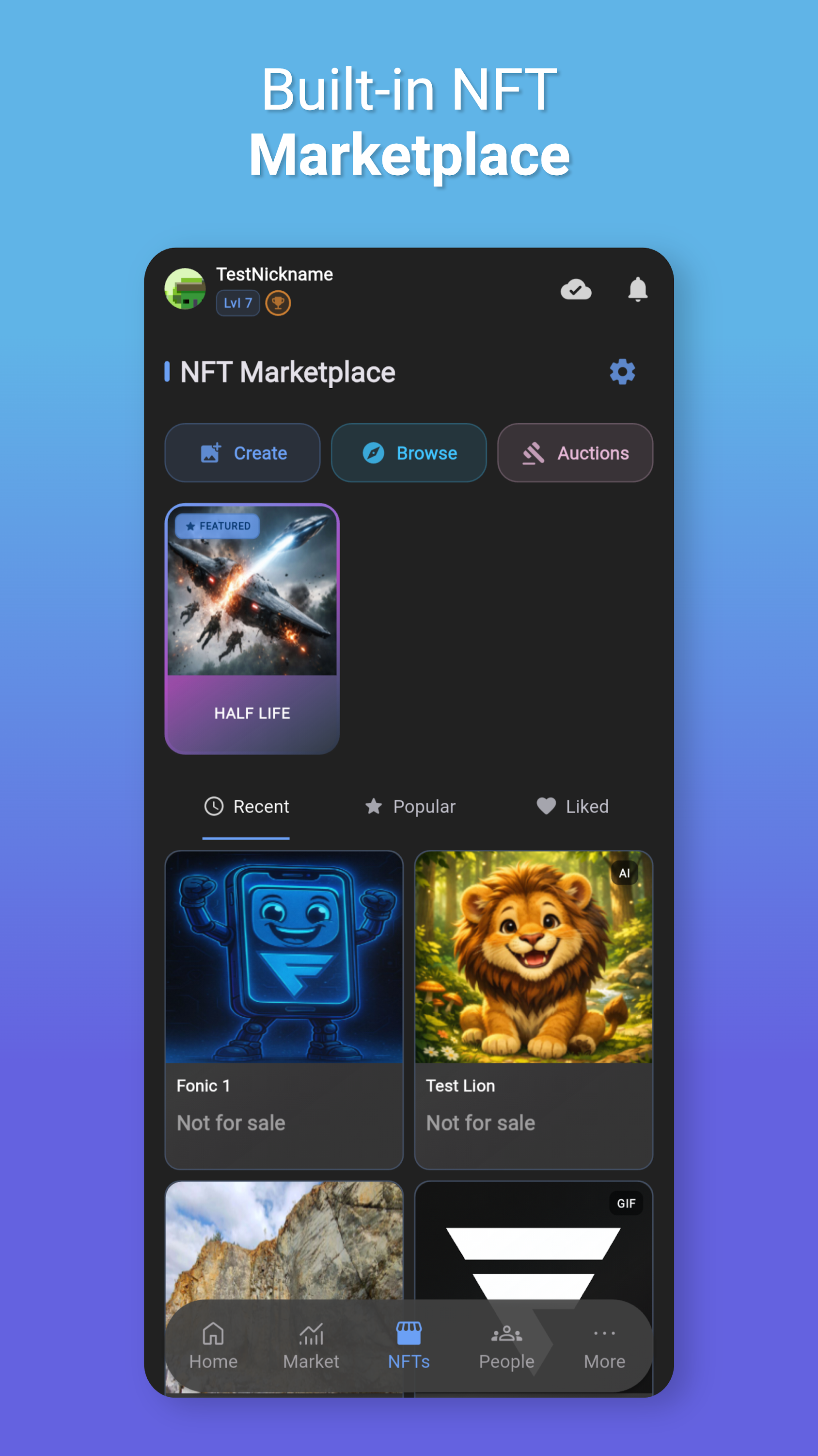 اسکرین شات 5 برنامه Fone Wallet - AI, NFTs, DePIN