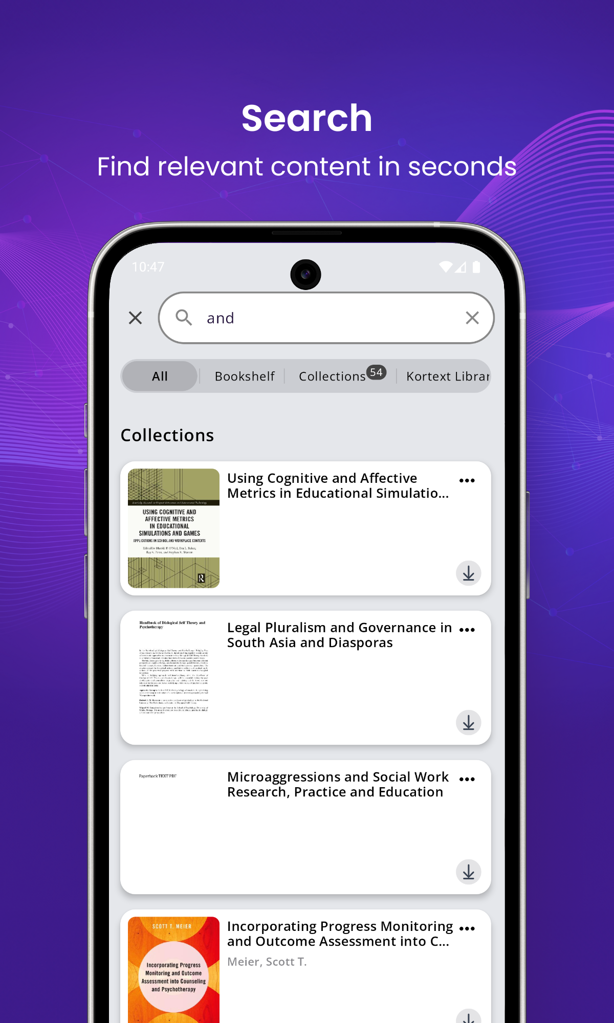 اسکرین شات 2 برنامه Kortext ebooks & etextbooks