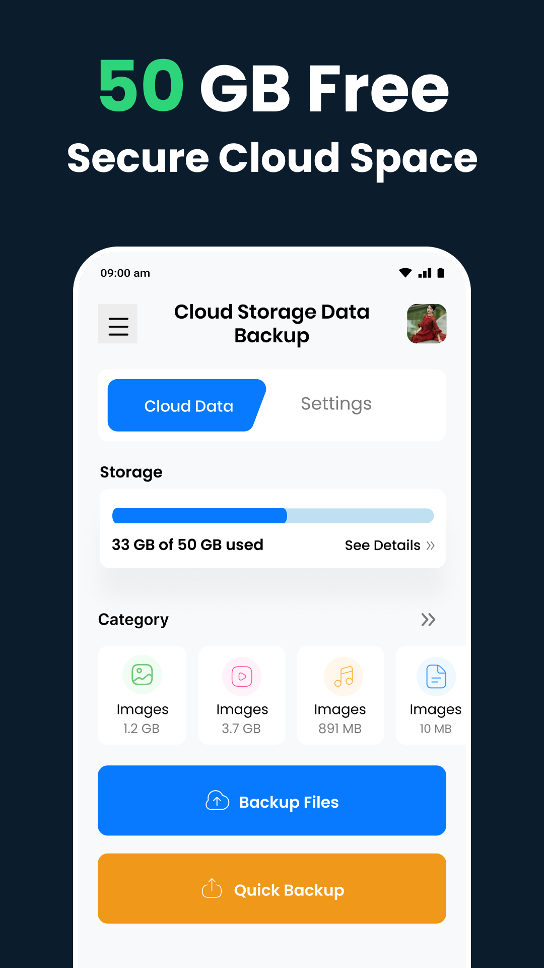 اسکرین شات 2 برنامه Cloud Storage: Data Backup