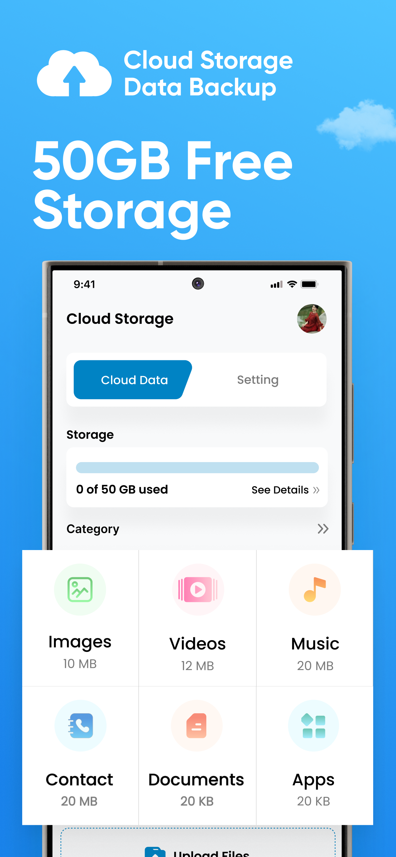 اسکرین شات 1 برنامه Cloud Storage: Data Backup