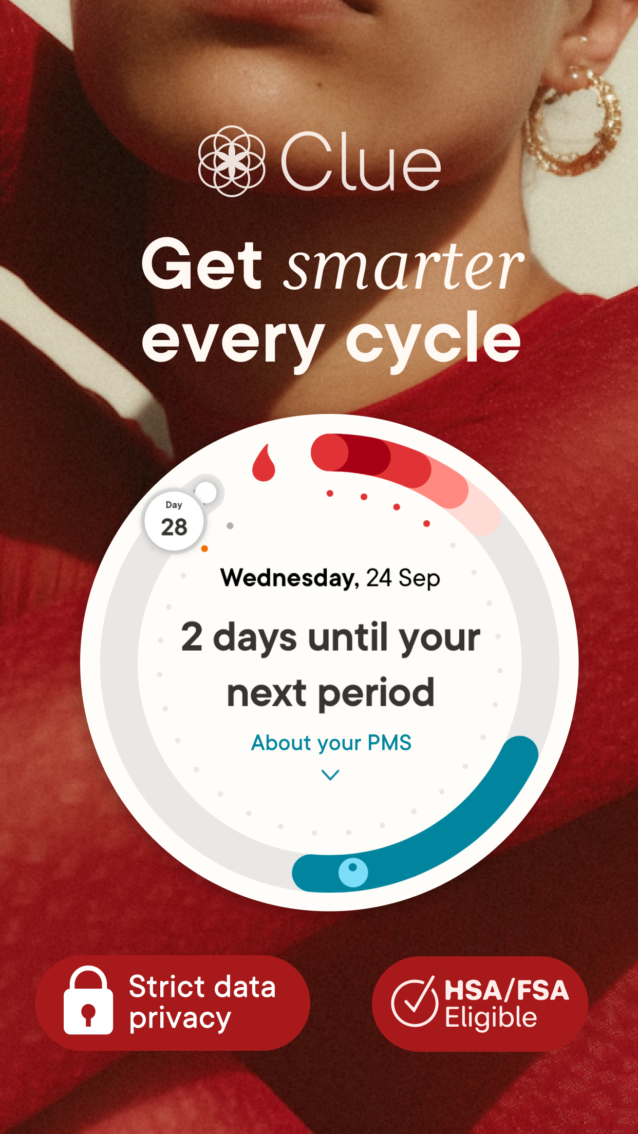 اسکرین شات 1 برنامه Clue Cycle & Period Tracker