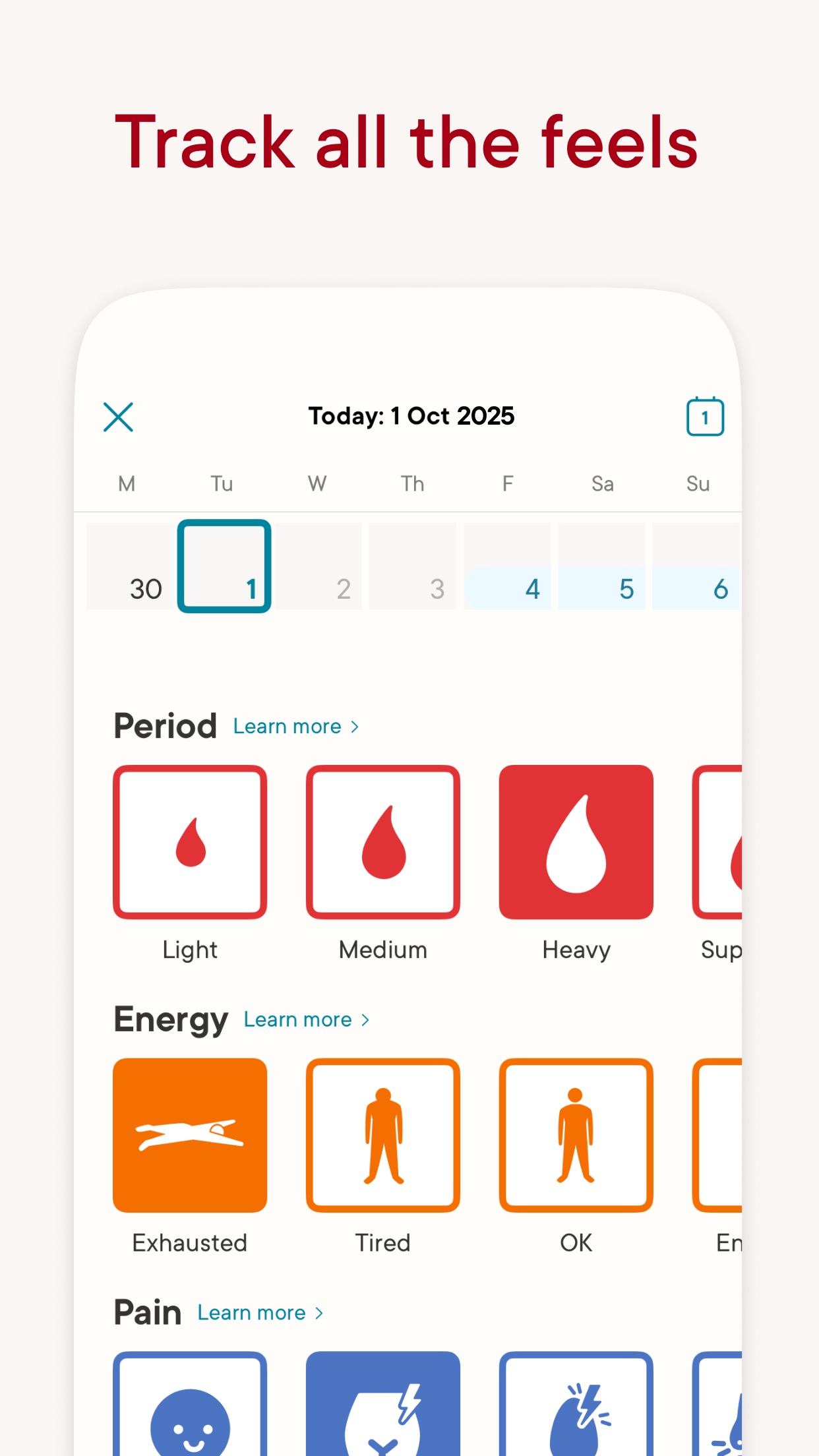 اسکرین شات 4 برنامه Clue Cycle & Period Tracker