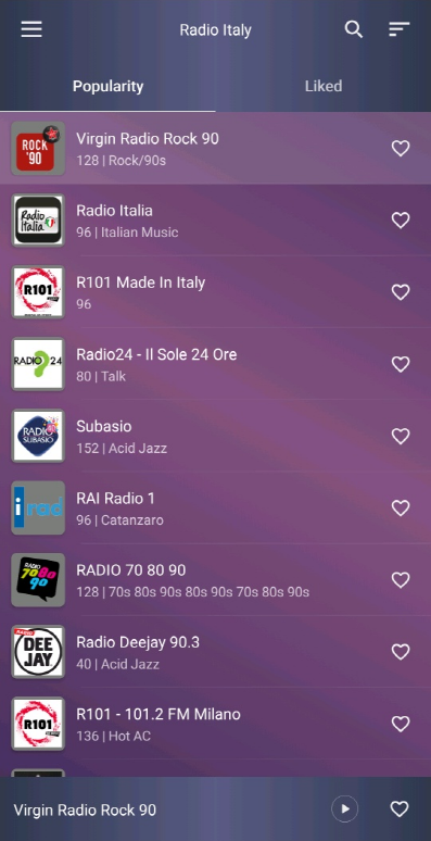اسکرین شات 2 برنامه Radio Italy - Radio Italy FM