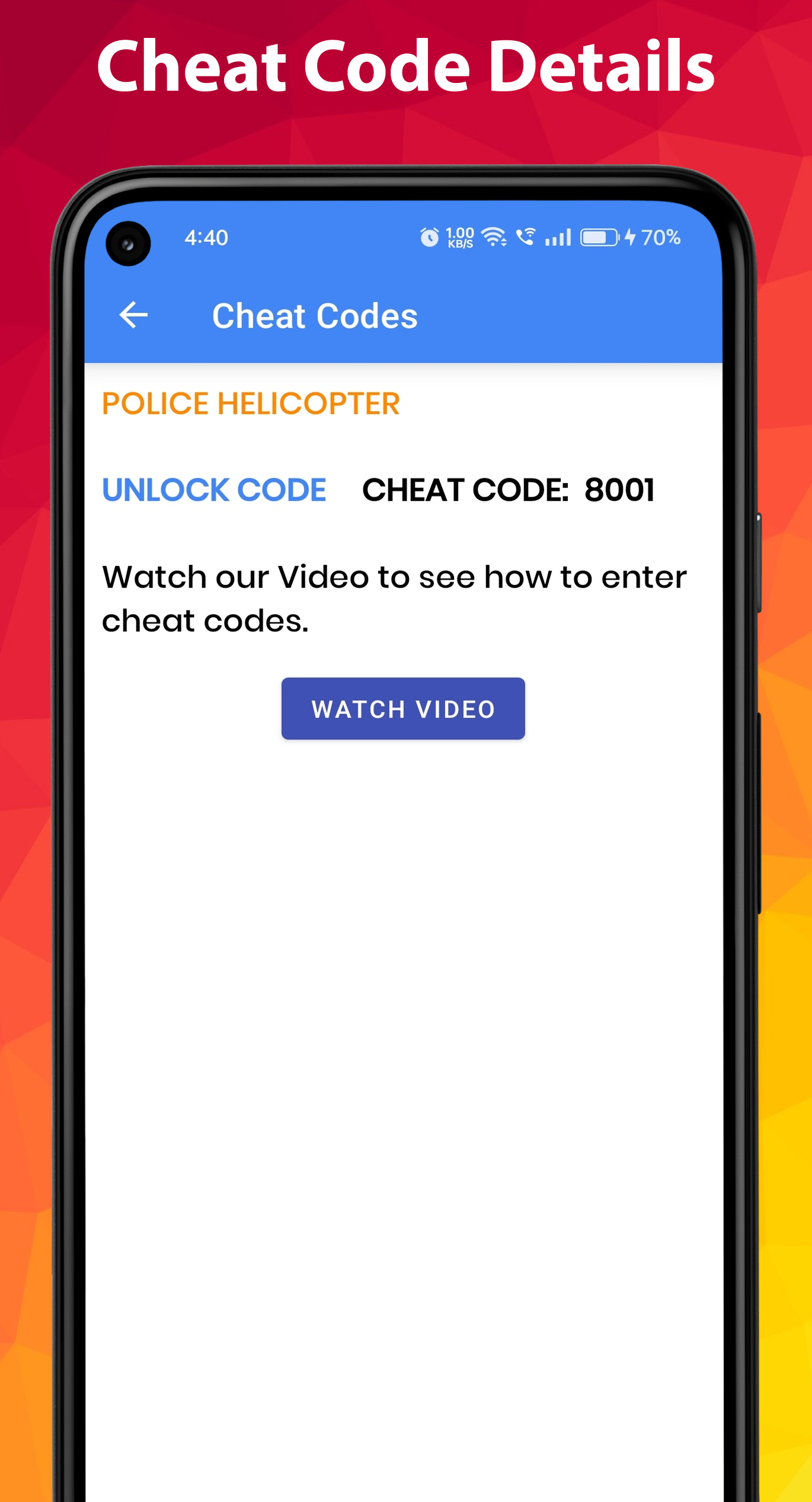 اسکرین شات 4 برنامه All Cheat Codes: Bikes & Cars
