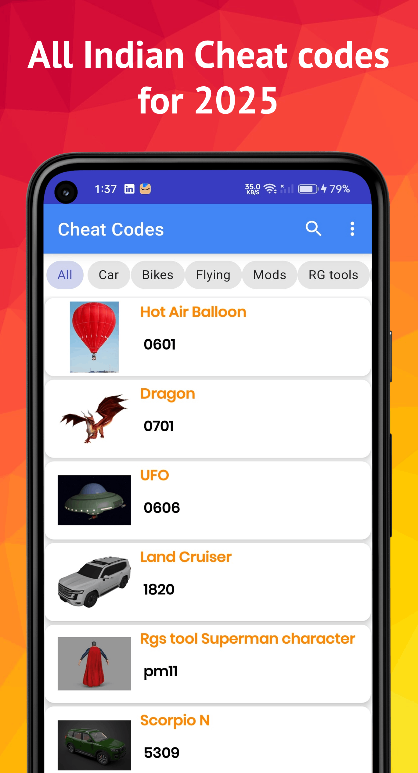 اسکرین شات 1 برنامه bike game cheat codes