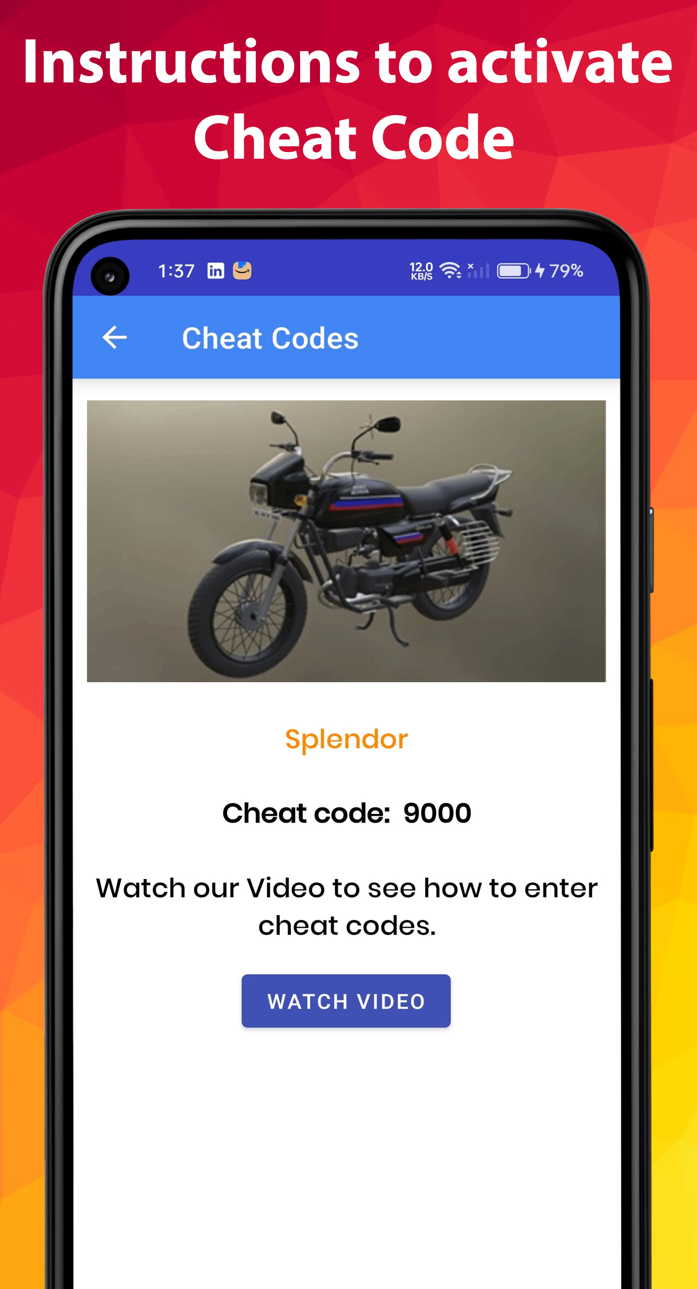 اسکرین شات 4 برنامه bike game cheat codes