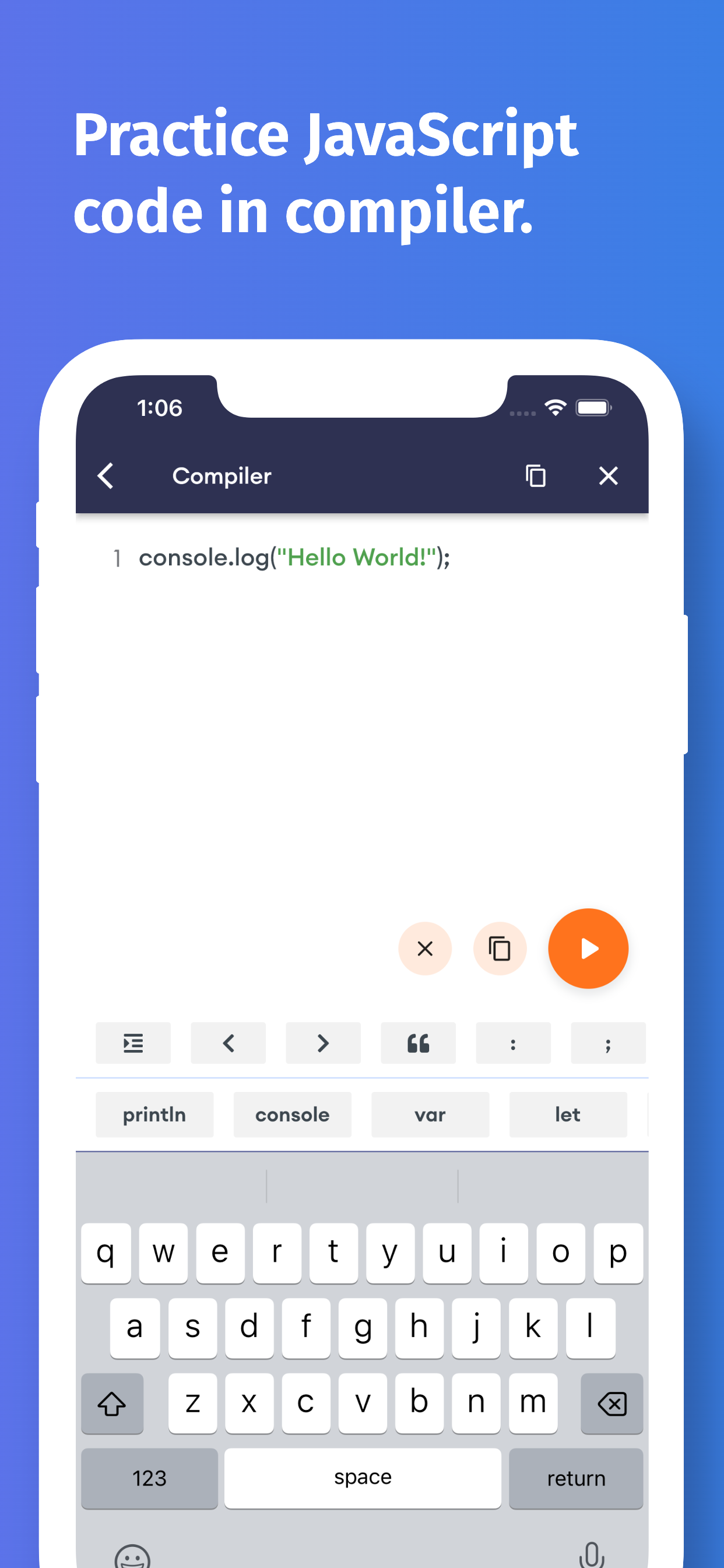 اسکرین شات 6 برنامه Learn JavaScript: Learn & Code