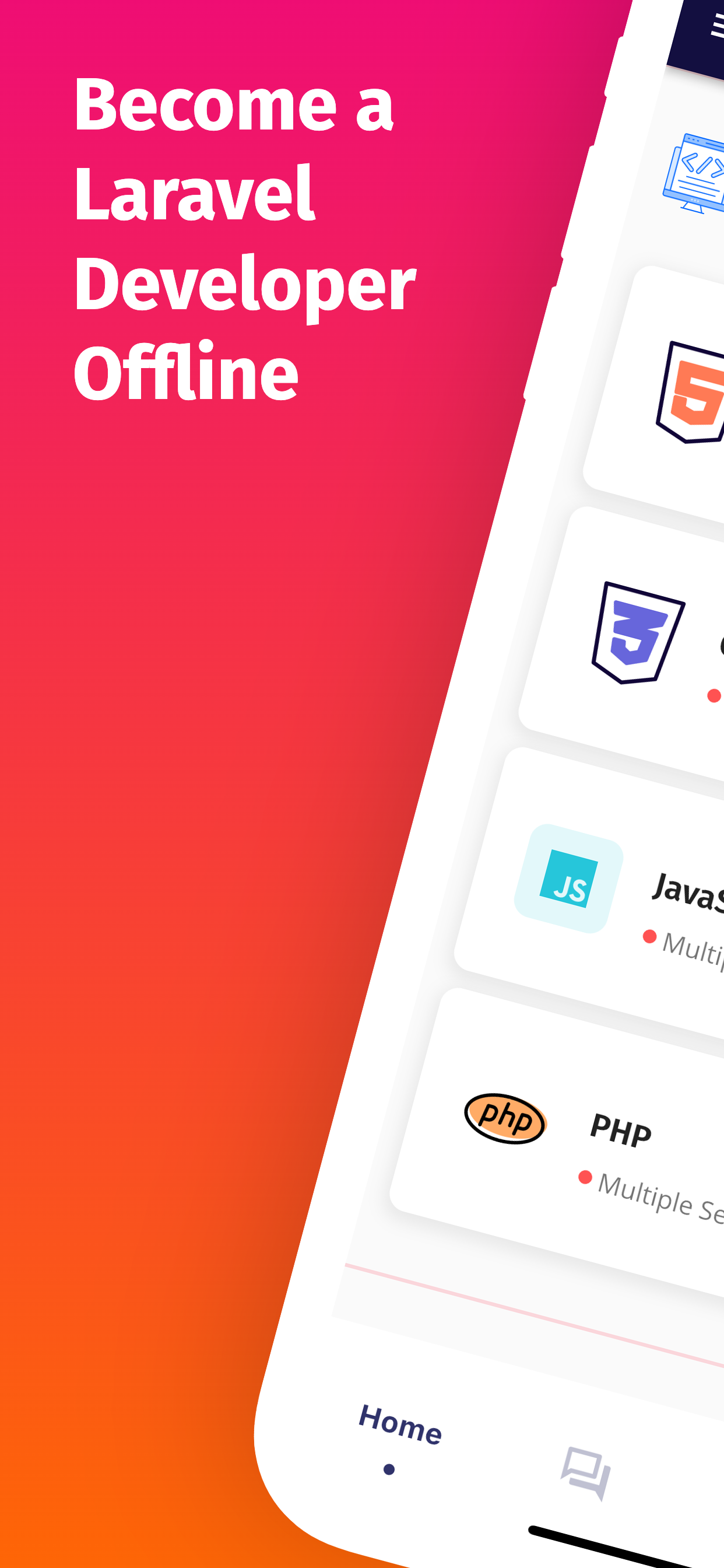 اسکرین شات 1 برنامه Learn Laravel Coding Offline