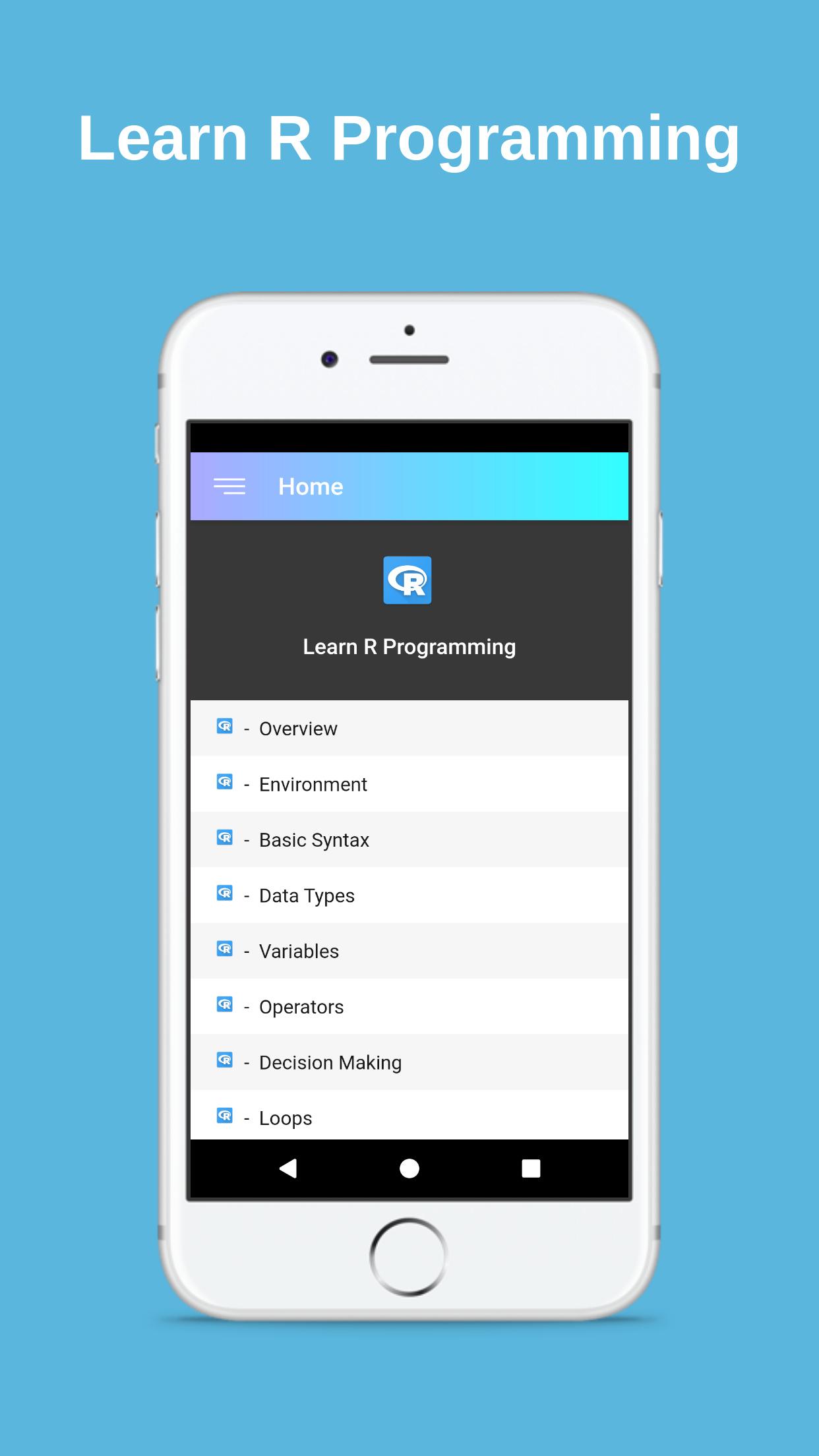 اسکرین شات 1 برنامه Learn R Programming - RPad