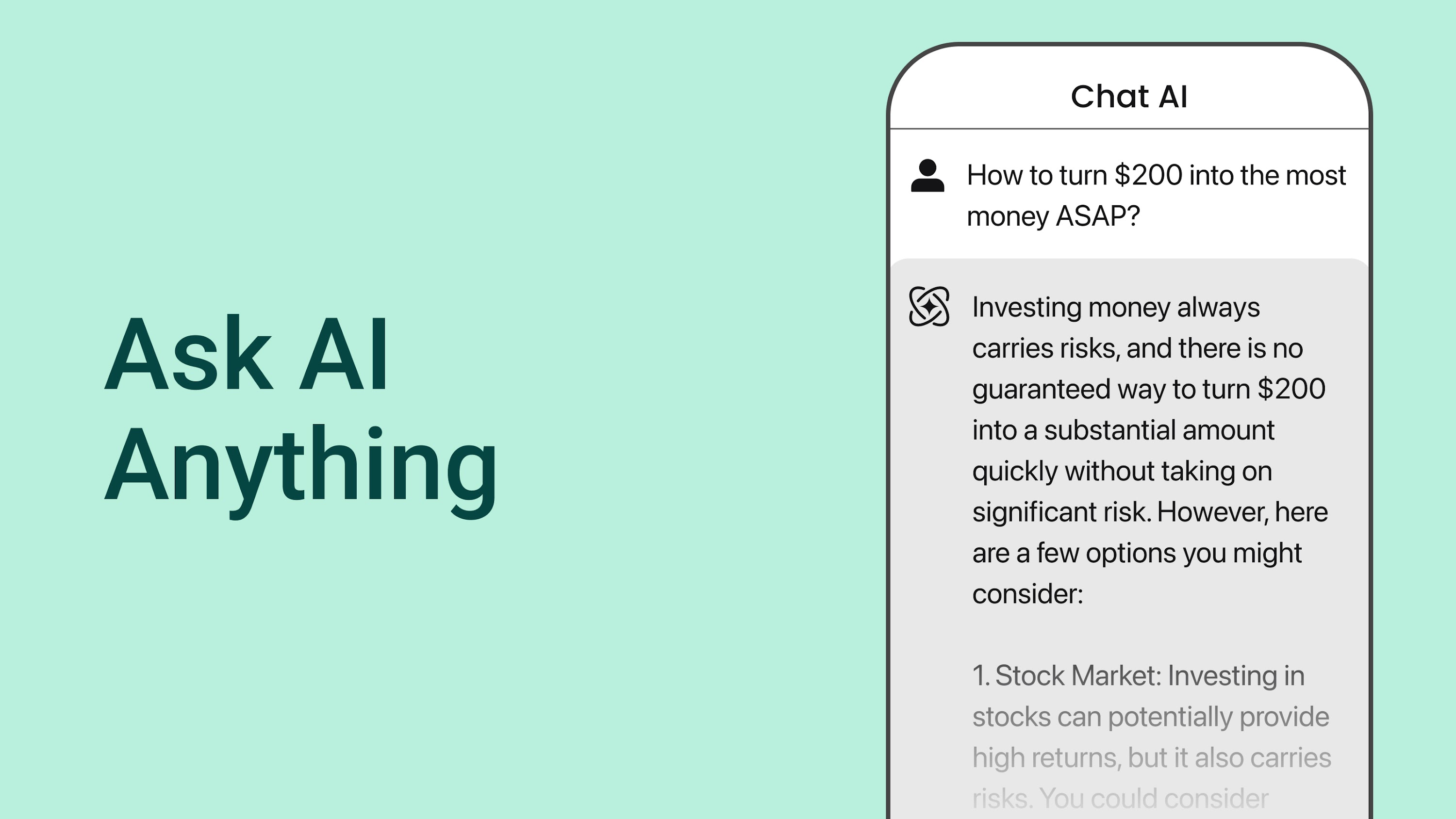 اسکرین شات 2 برنامه Chat AI: Ask Agent Anything