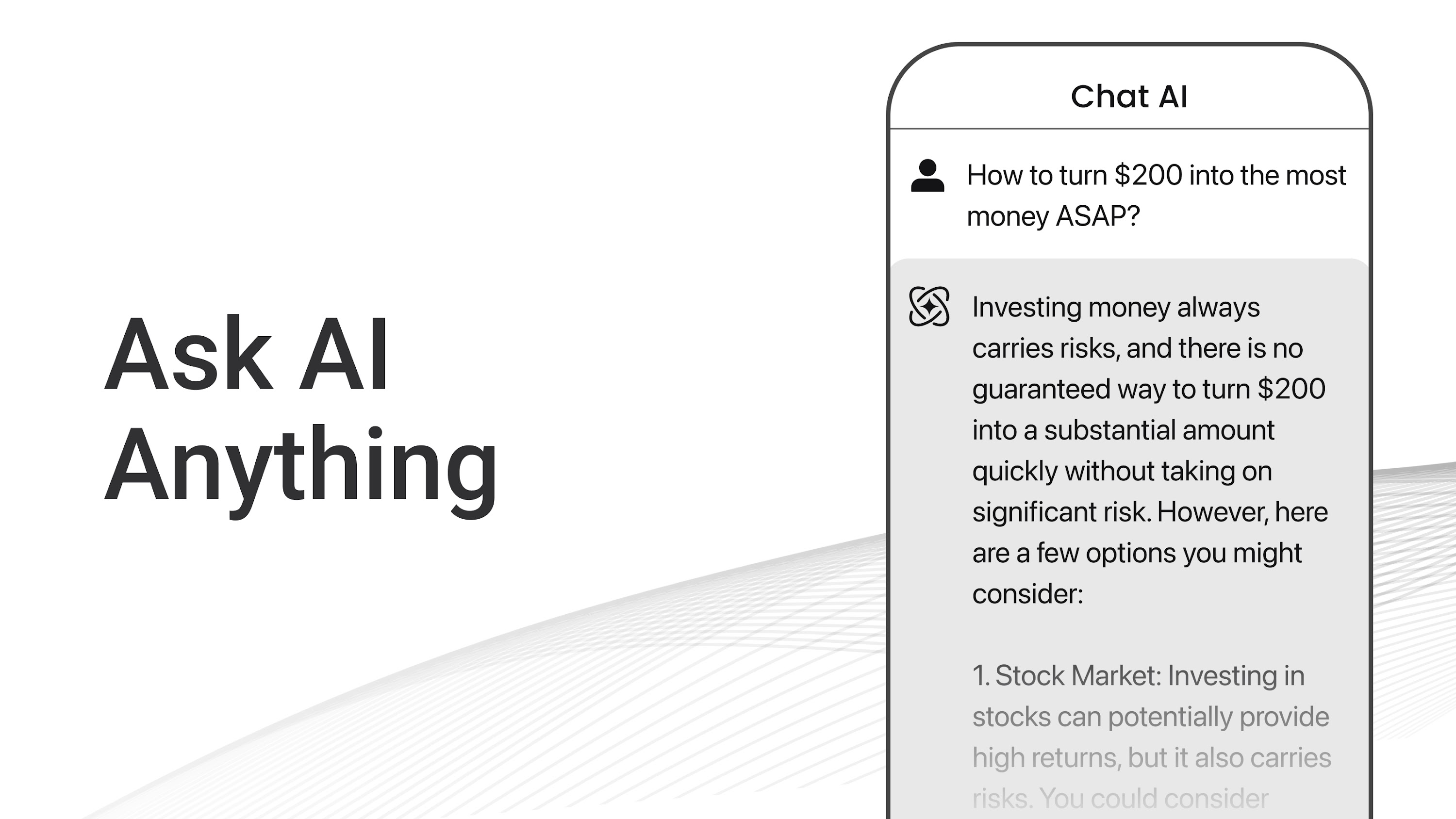 اسکرین شات 2 برنامه Chat AI: Ask Agent Anything