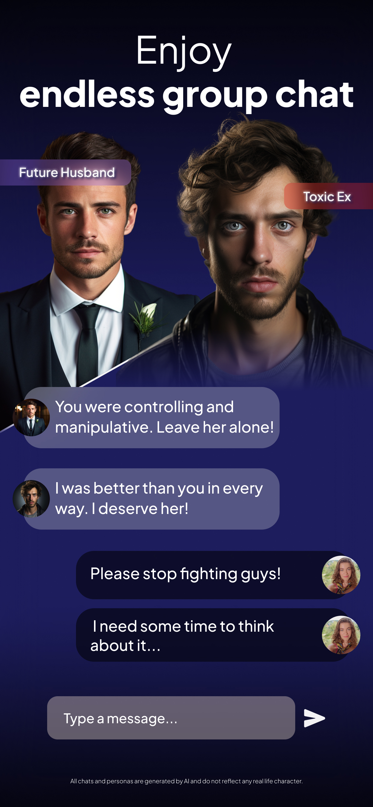 اسکرین شات 5 برنامه Charsis: AI Character Chat