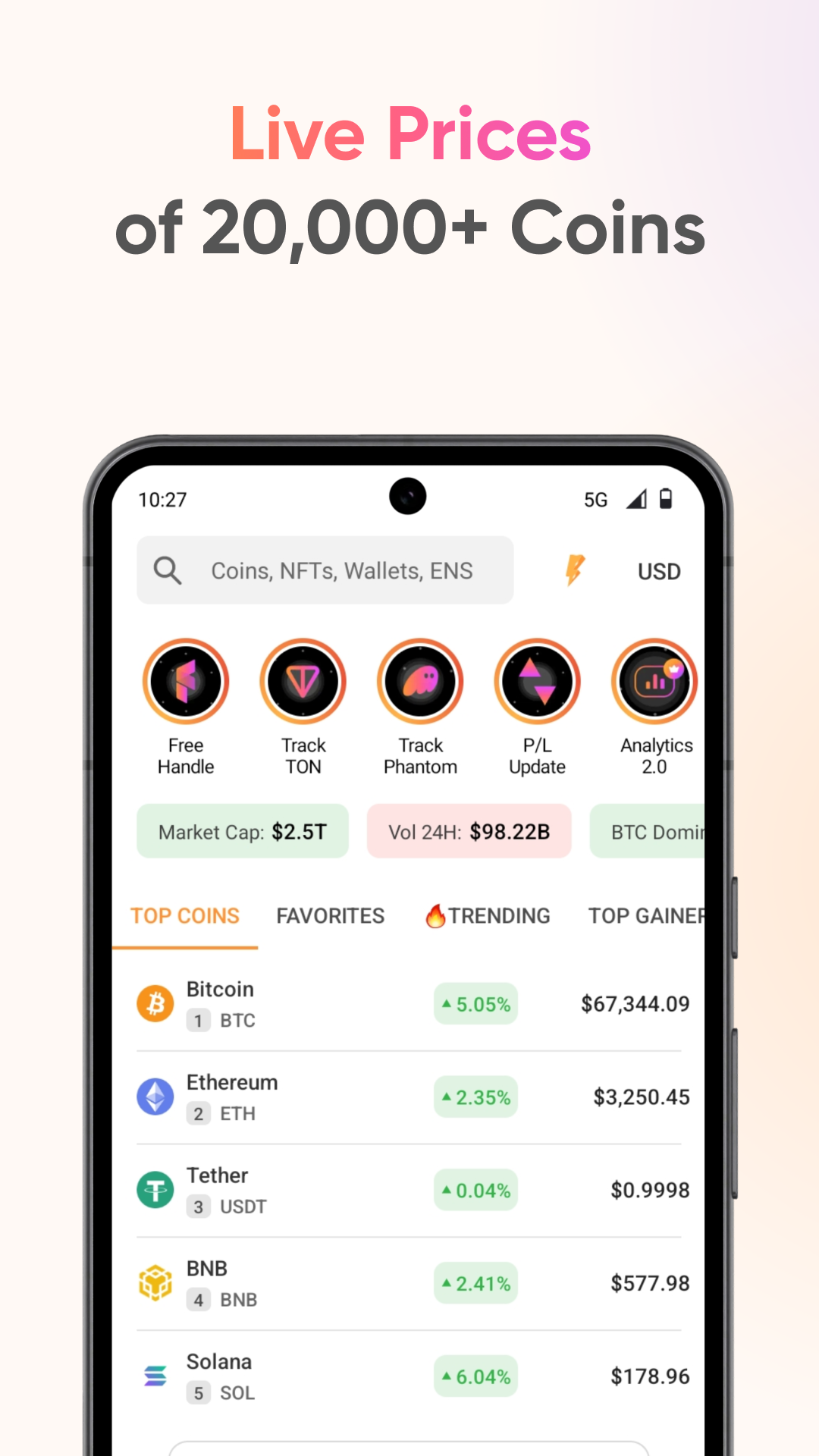 اسکرین شات 2 برنامه CoinStats - Crypto Portfolio
