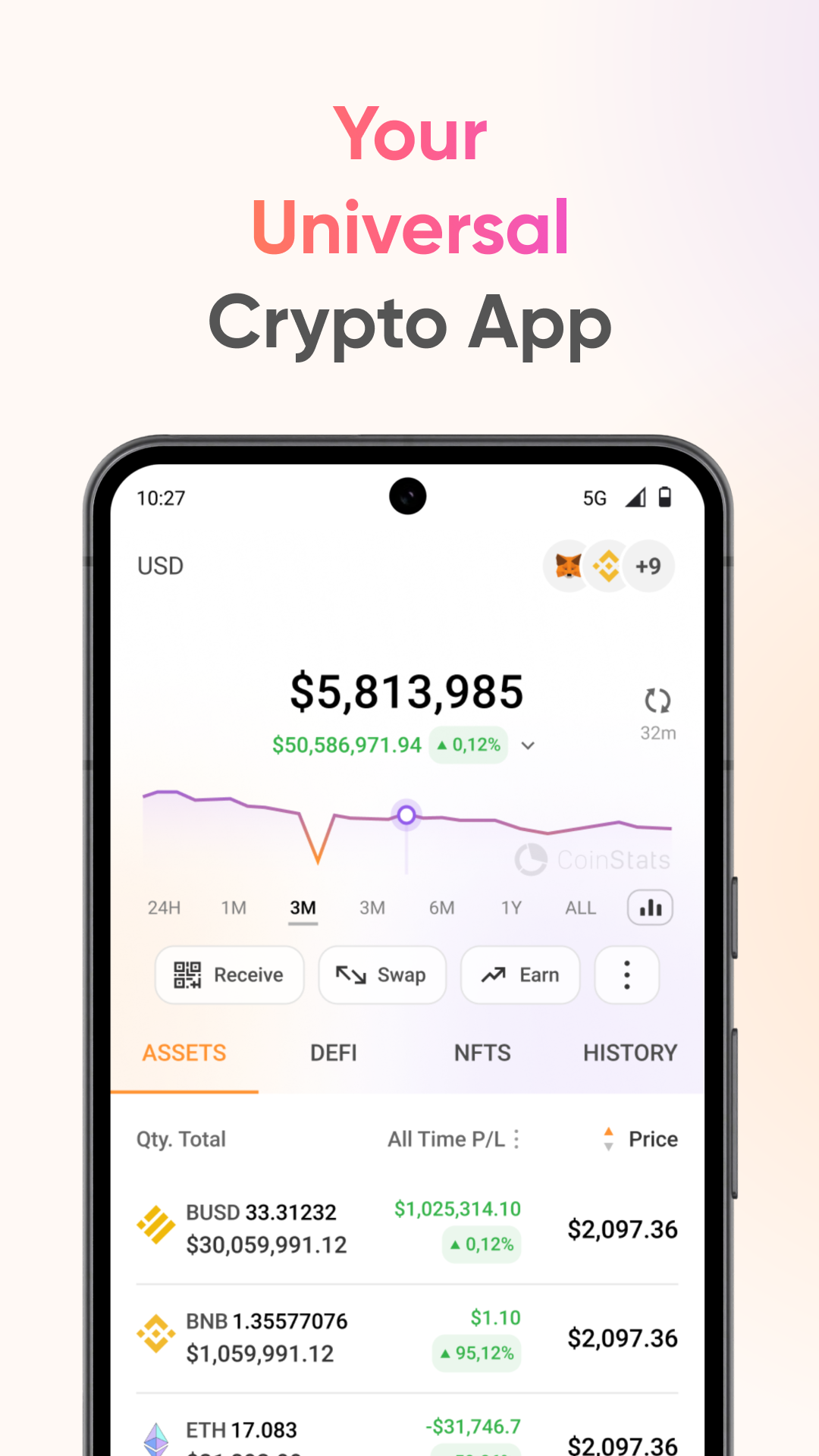 اسکرین شات 1 برنامه CoinStats - Crypto Portfolio