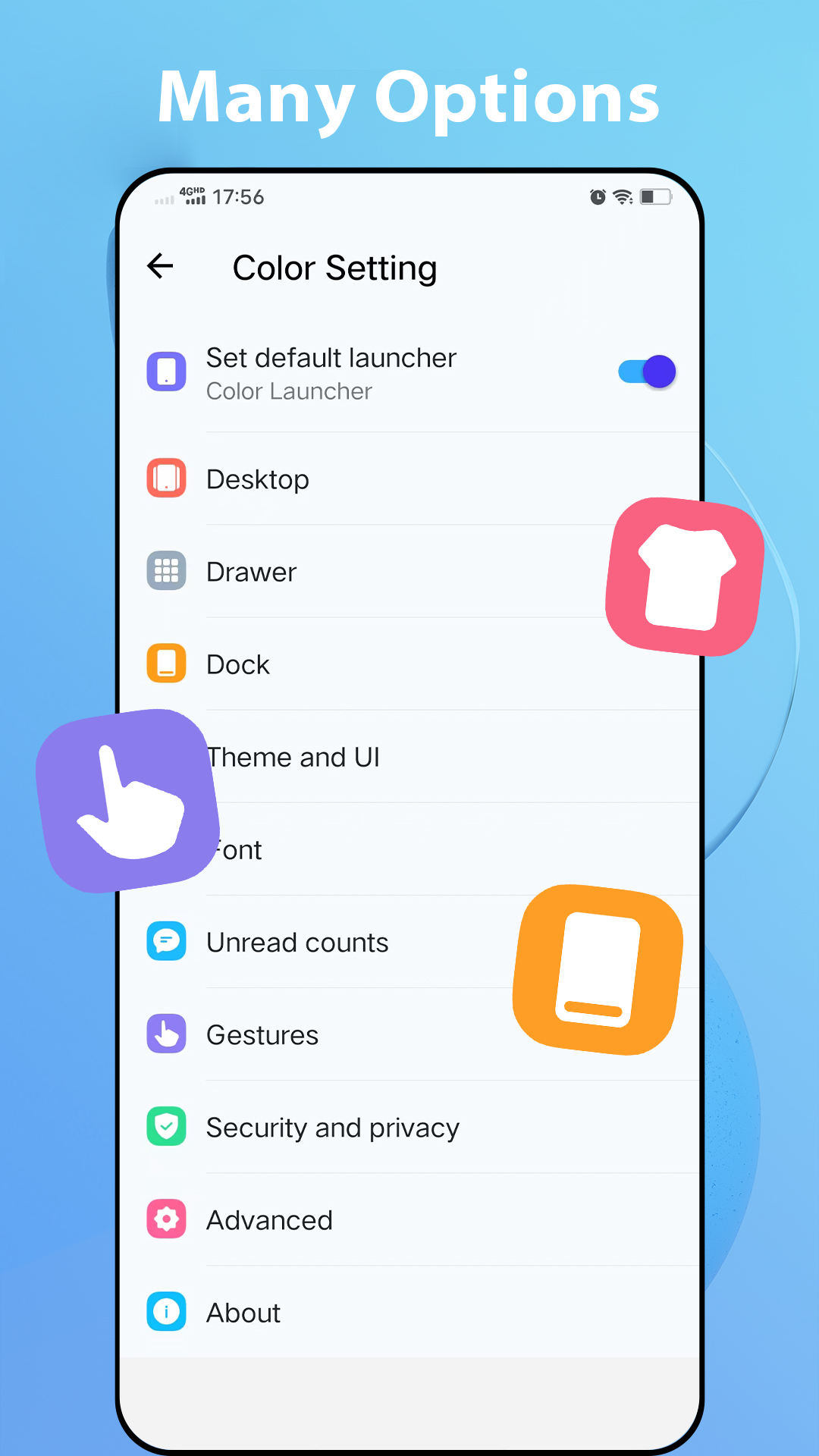 اسکرین شات 8 برنامه Color Launcher, cool themes