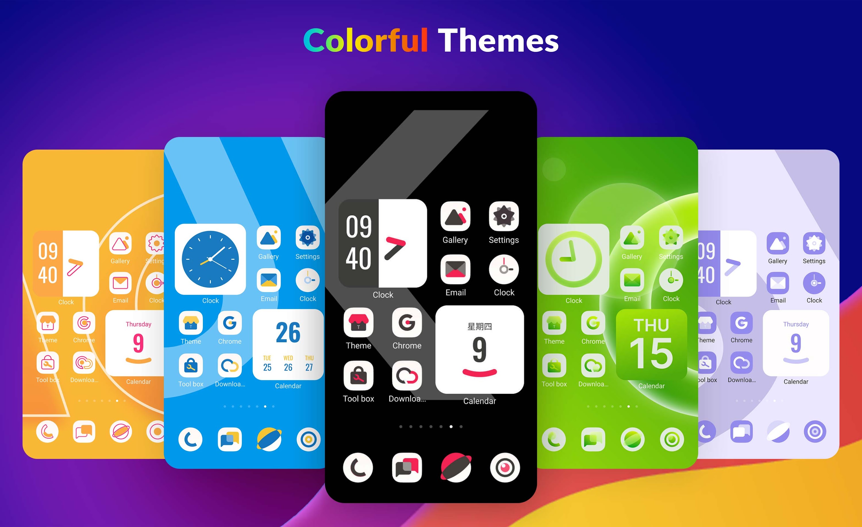 اسکرین شات 2 برنامه Color Launcher, cool themes