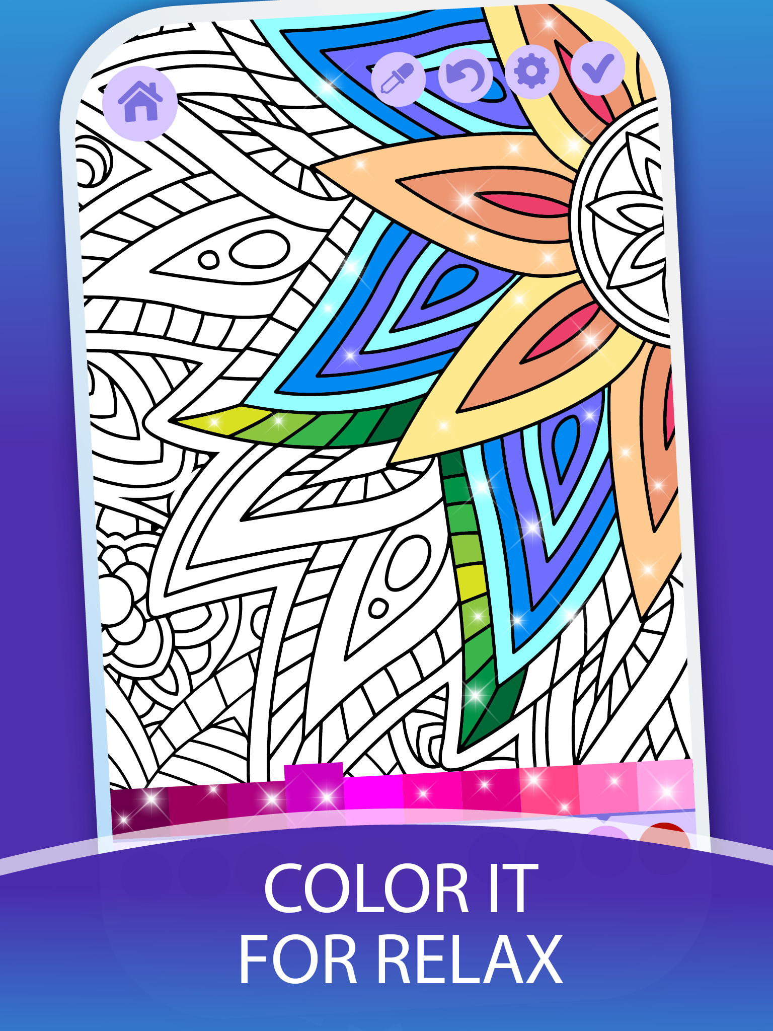 اسکرین شات 3 بازی Antistress Adult Coloring Book