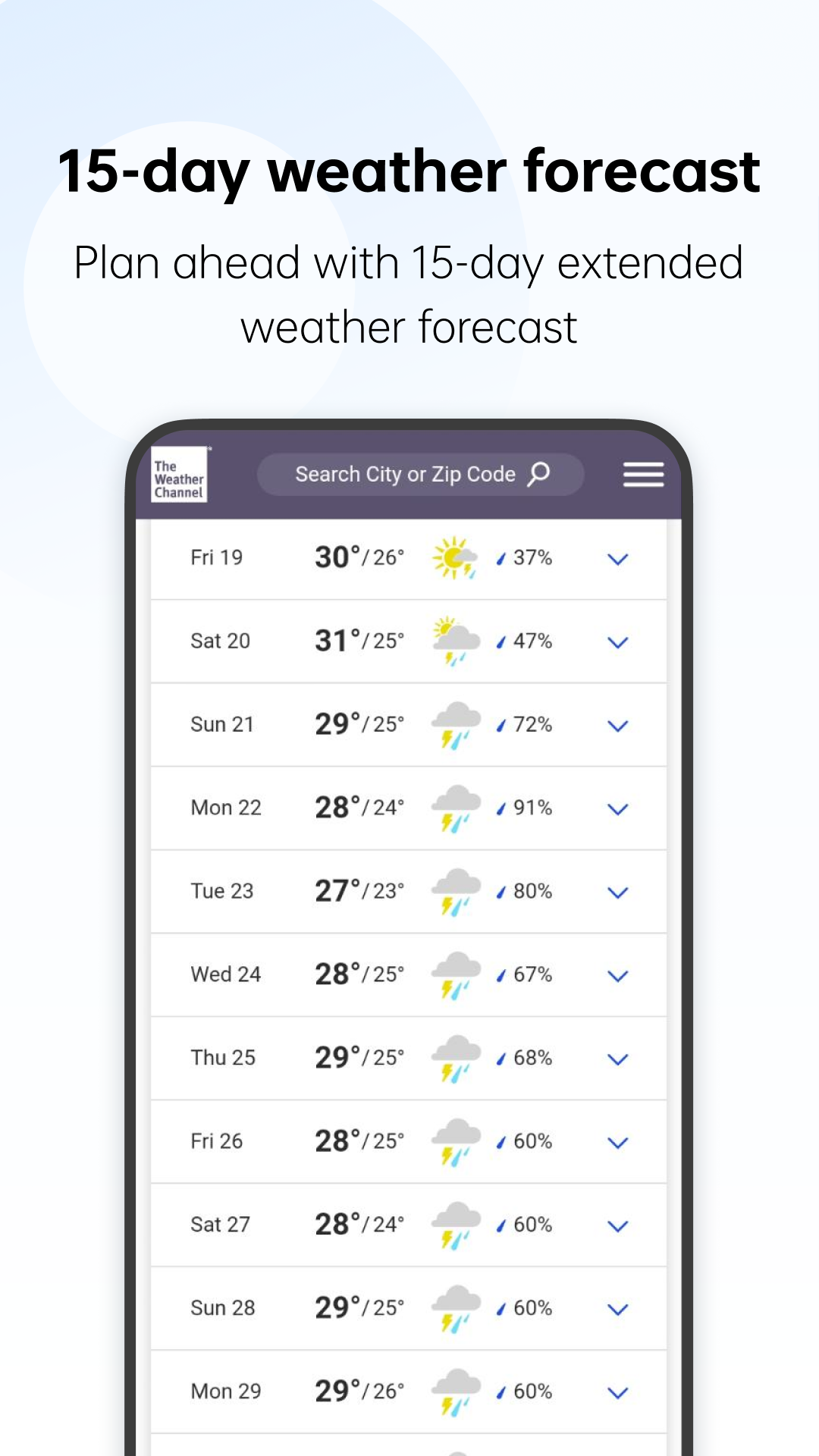 اسکرین شات 1 برنامه Weather