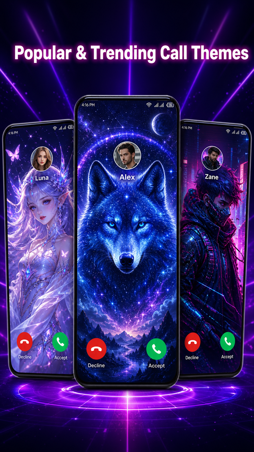 اسکرین شات 2 برنامه ColorCall: Video Call Screen