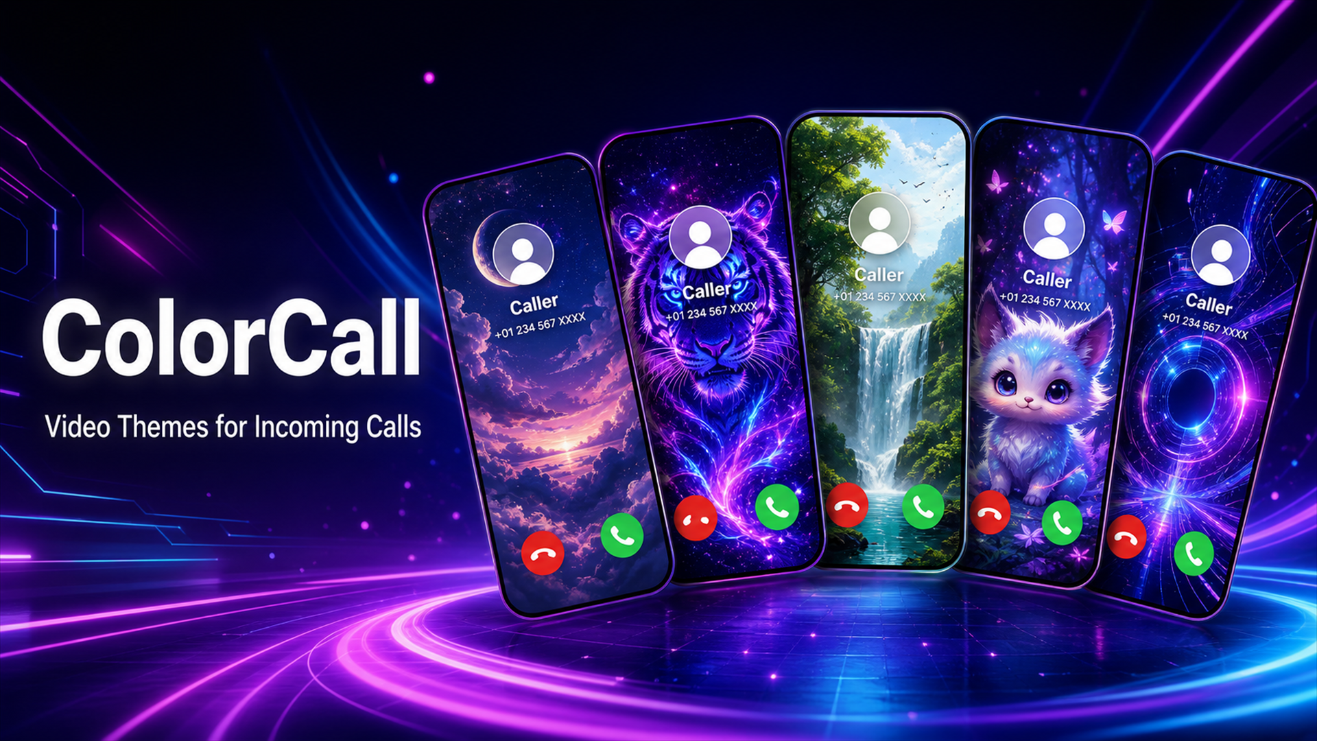 اسکرین شات 1 برنامه ColorCall: Video Call Screen