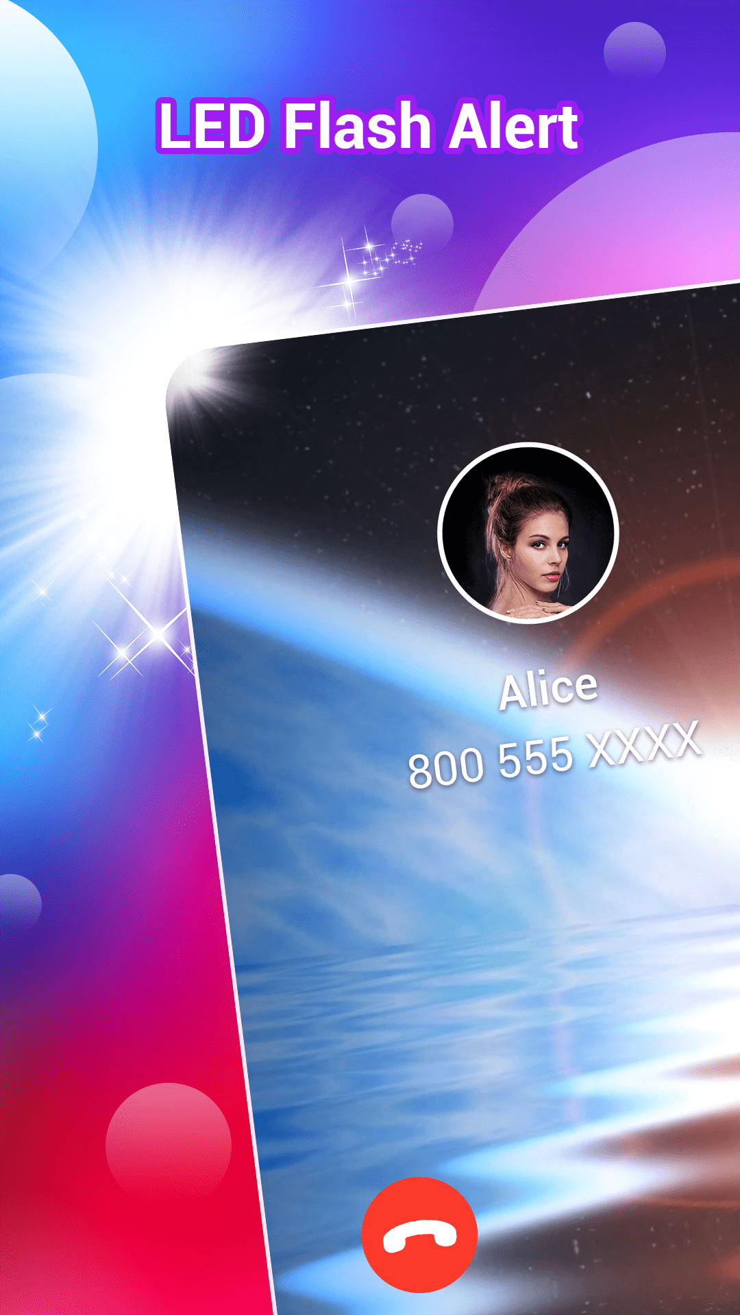 اسکرین شات 3 برنامه Color Call Screen - Call flash