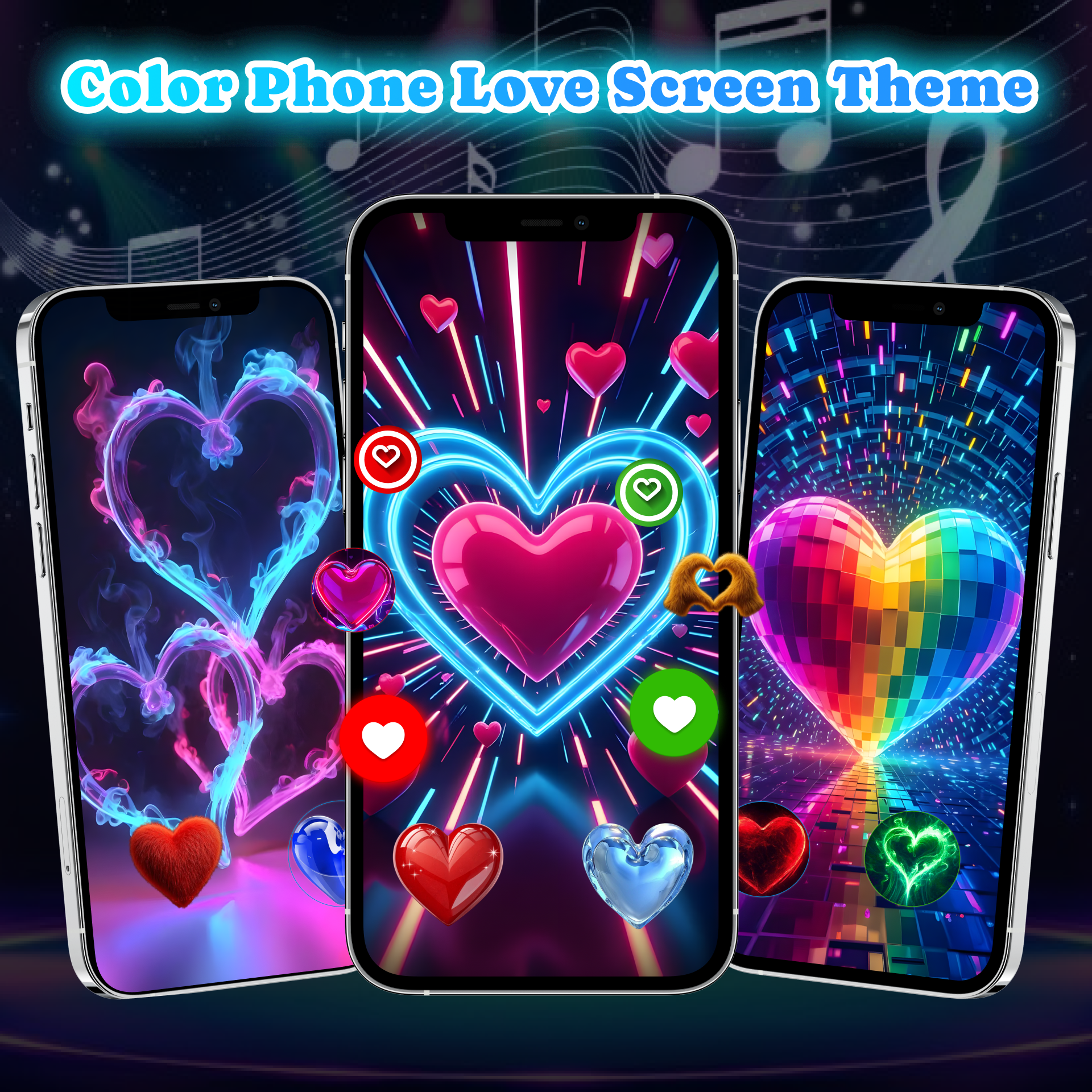 اسکرین شات 2 برنامه Color Call Screen Call Themes