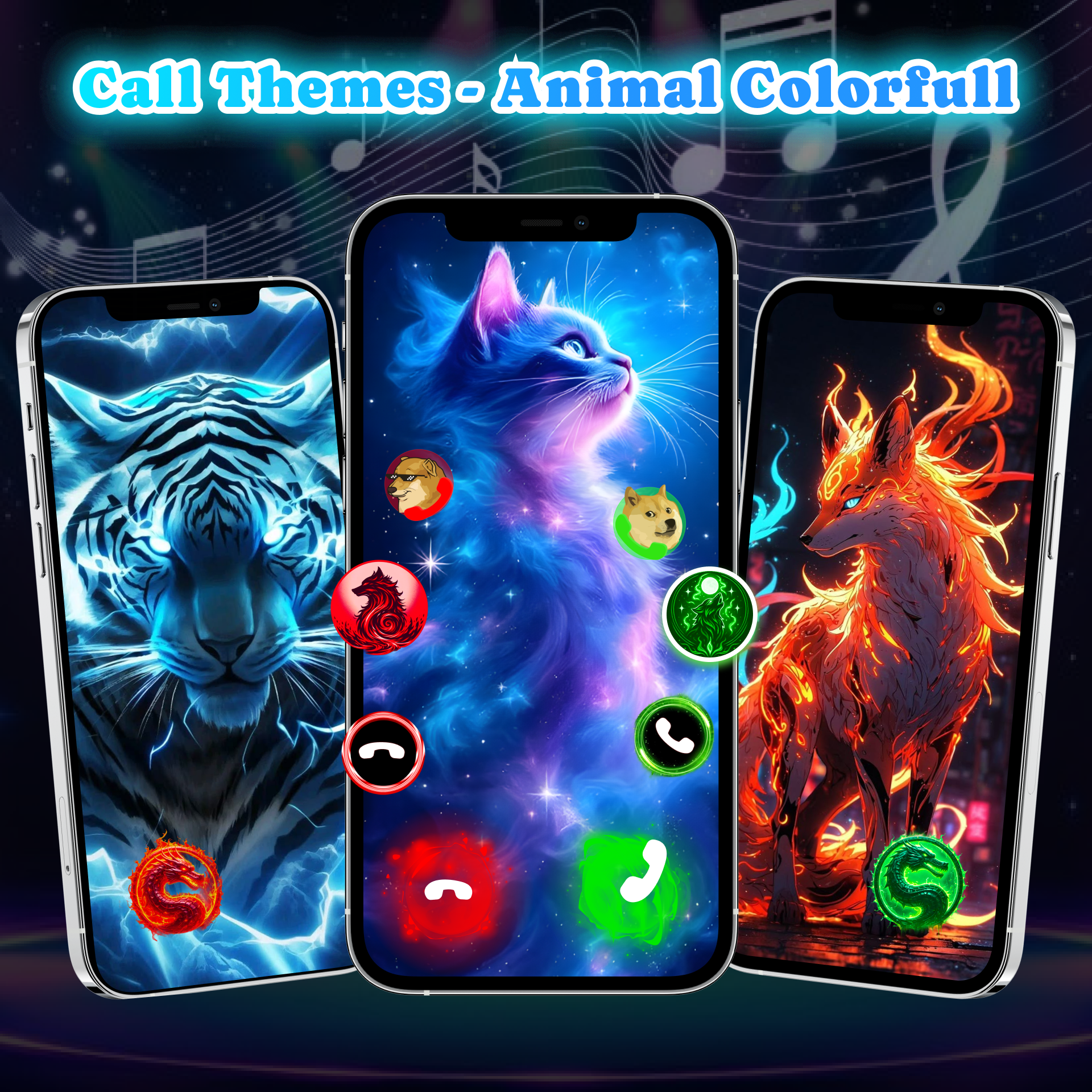 اسکرین شات 7 برنامه Color Call Screen Call Themes