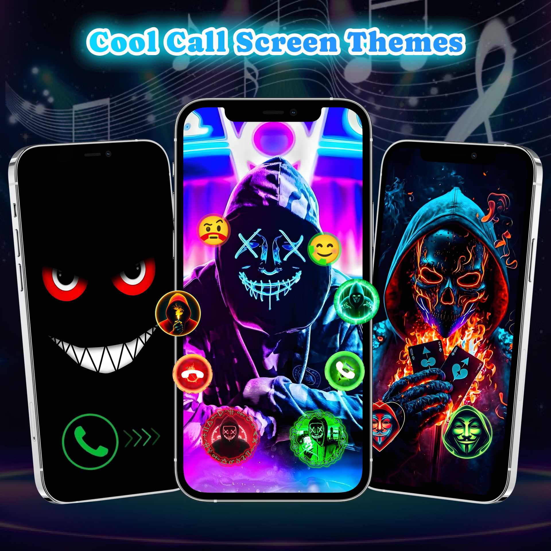 اسکرین شات 4 برنامه Color Call Screen Call Themes