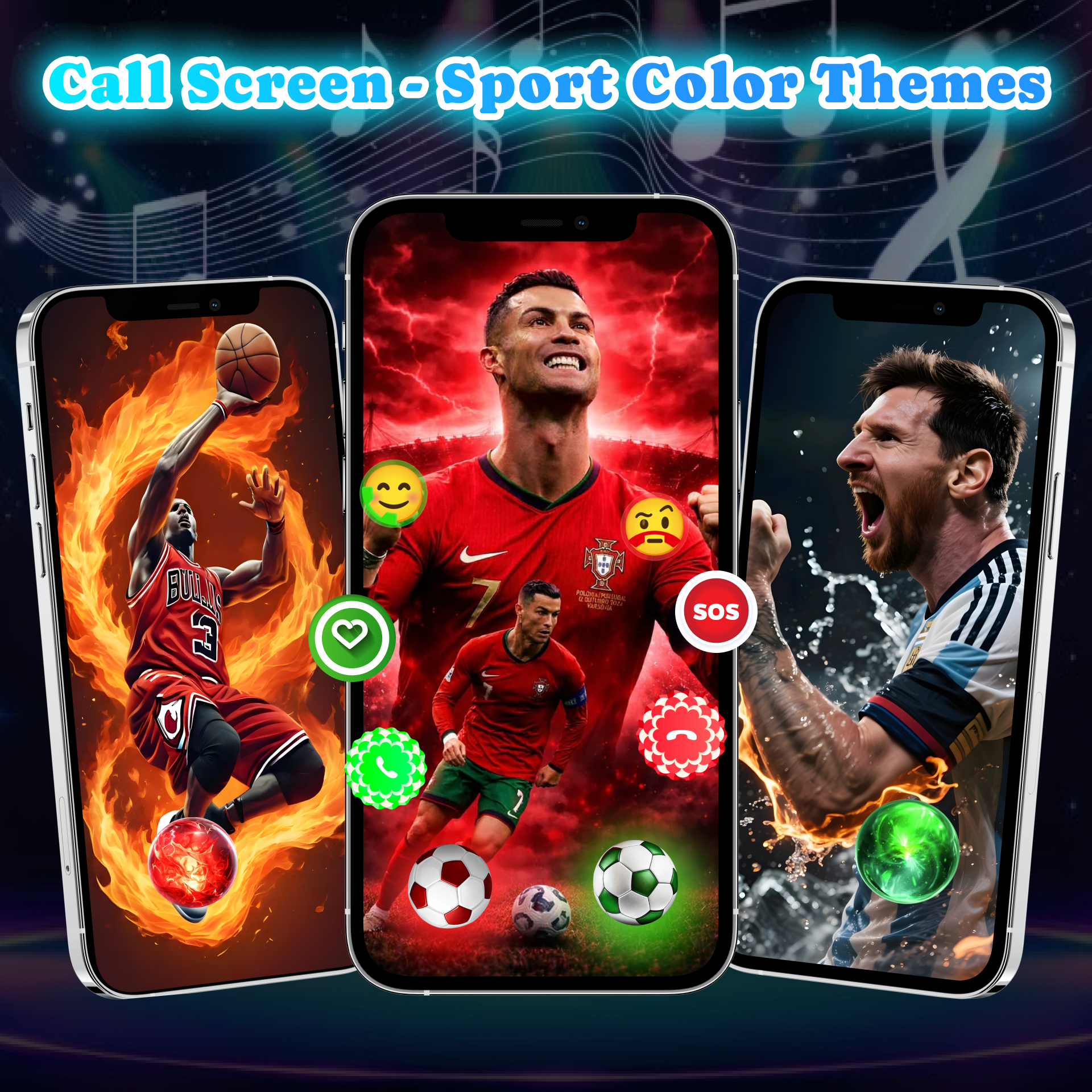 اسکرین شات 5 برنامه Color Call Screen Call Themes