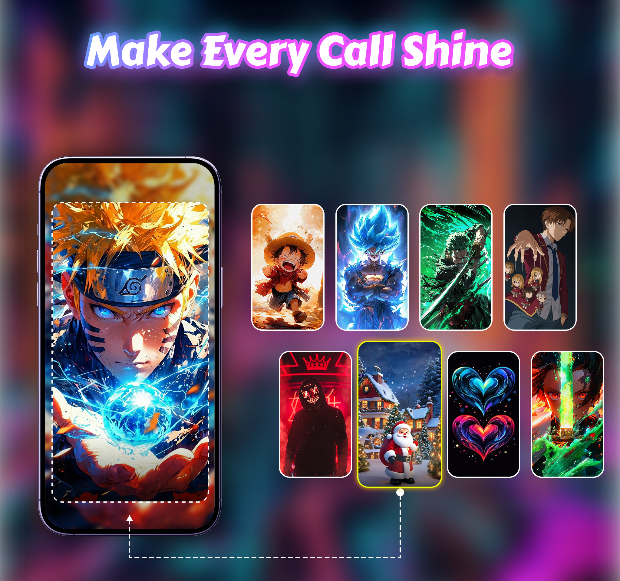 اسکرین شات 2 برنامه Color Phone: Call Screen Theme