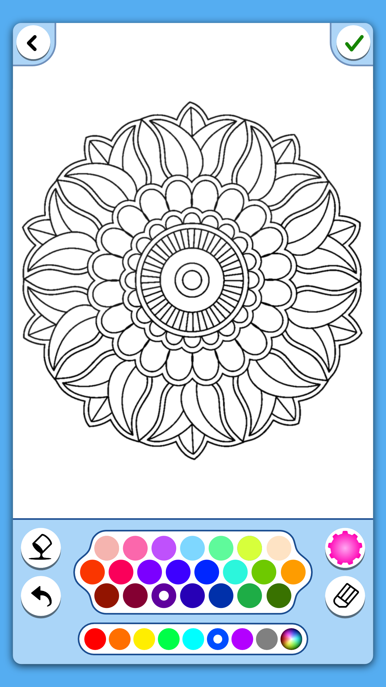 اسکرین شات 3 بازی Flowers Mandala coloring book