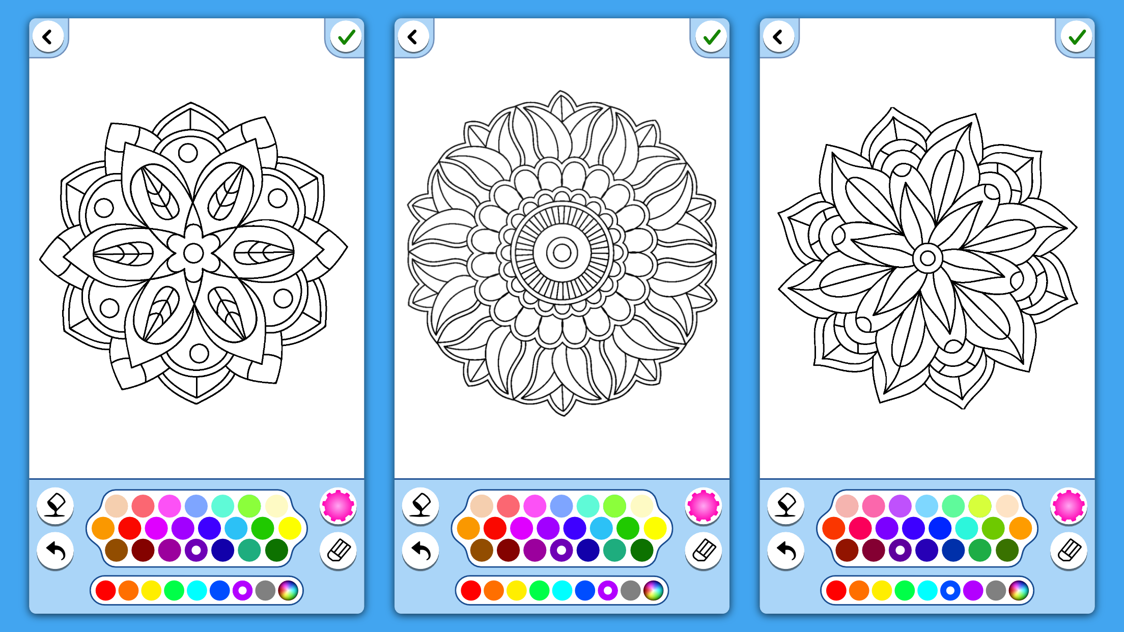 اسکرین شات 6 بازی Flowers Mandala coloring book