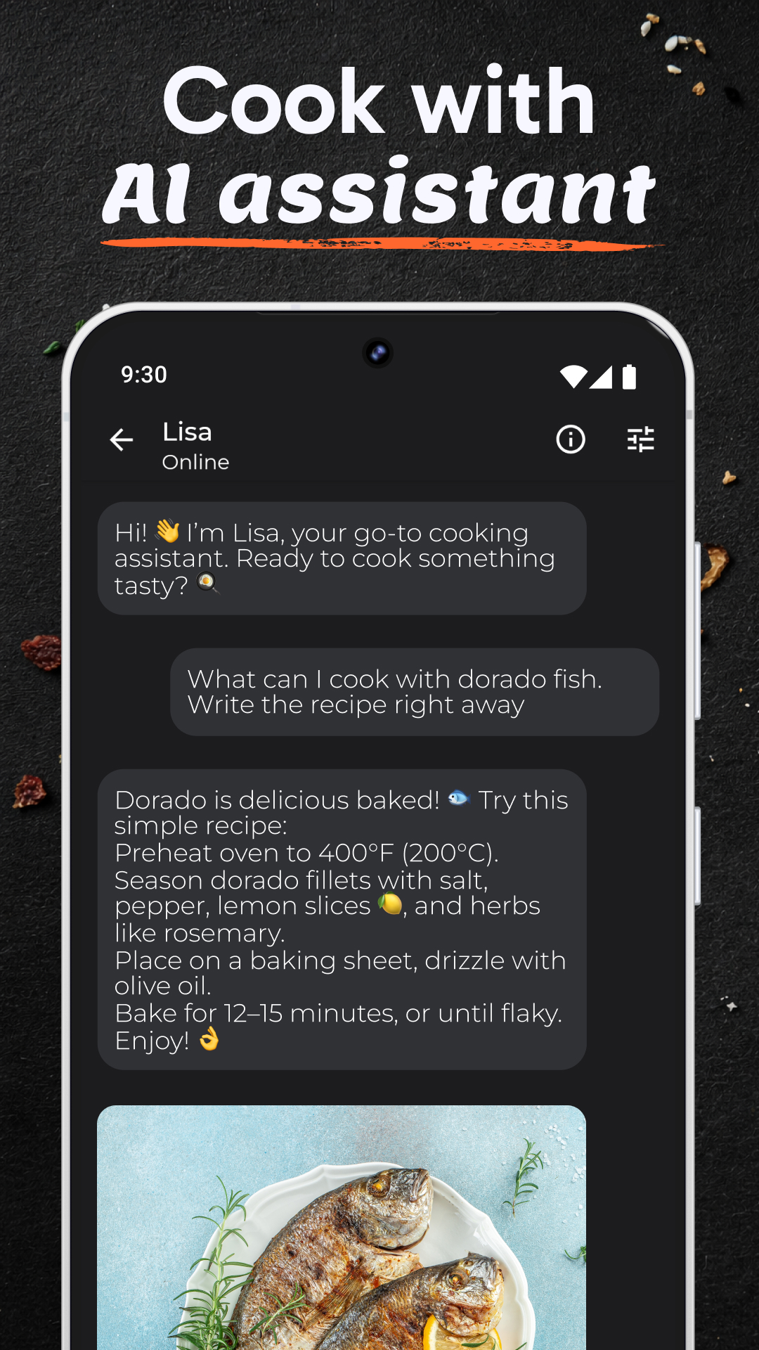 اسکرین شات 3 برنامه Fish Recipes: Cookbook App