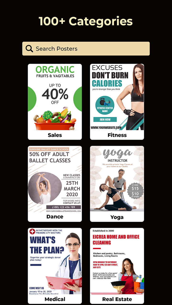 اسکرین شات 2 برنامه Poster Maker – Flyers & Posts