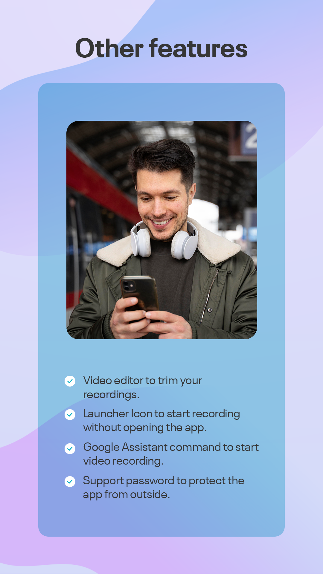 اسکرین شات 8 برنامه Background video recorder