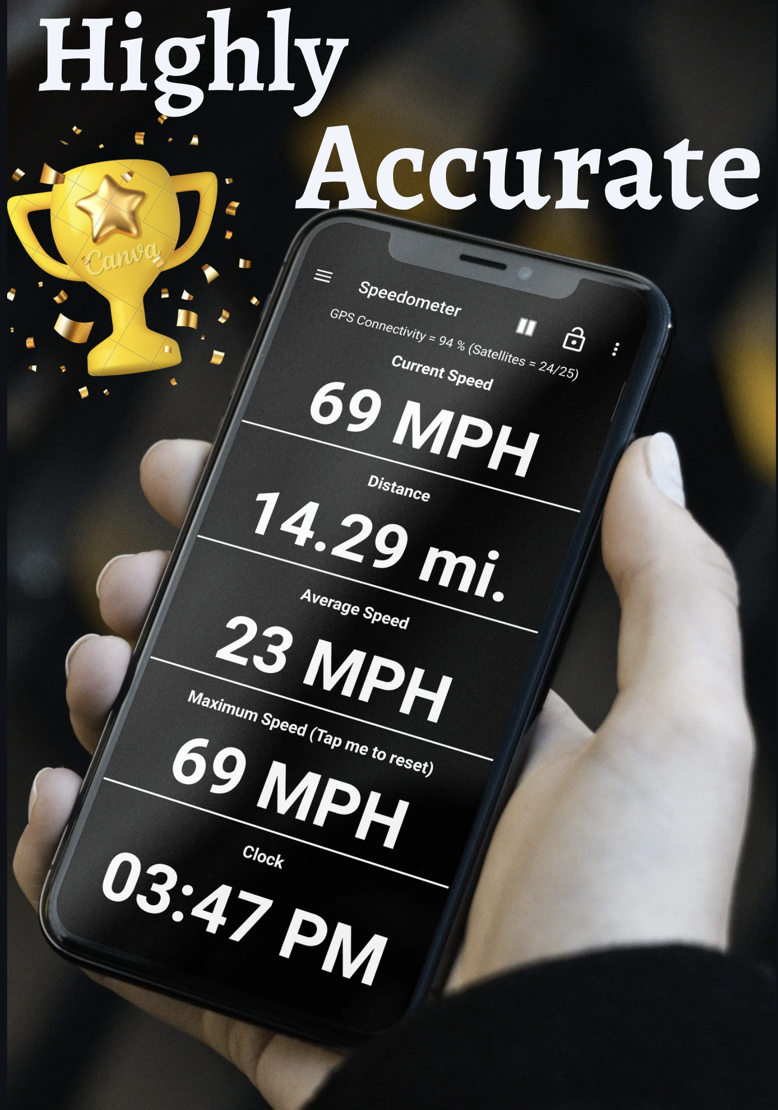 اسکرین شات 1 برنامه GPS Speedometer: Speed Tracker