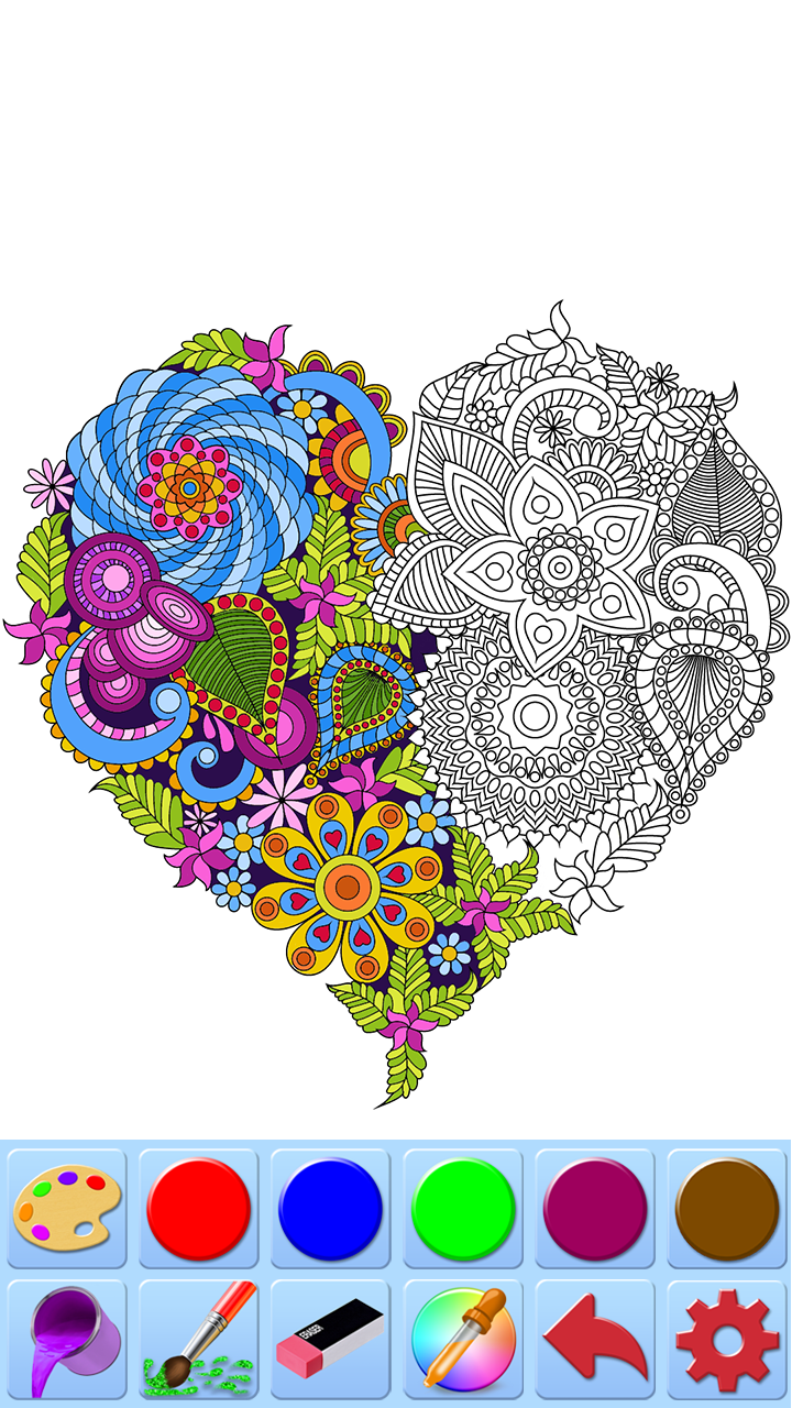 اسکرین شات 1 برنامه Coloring book for adults