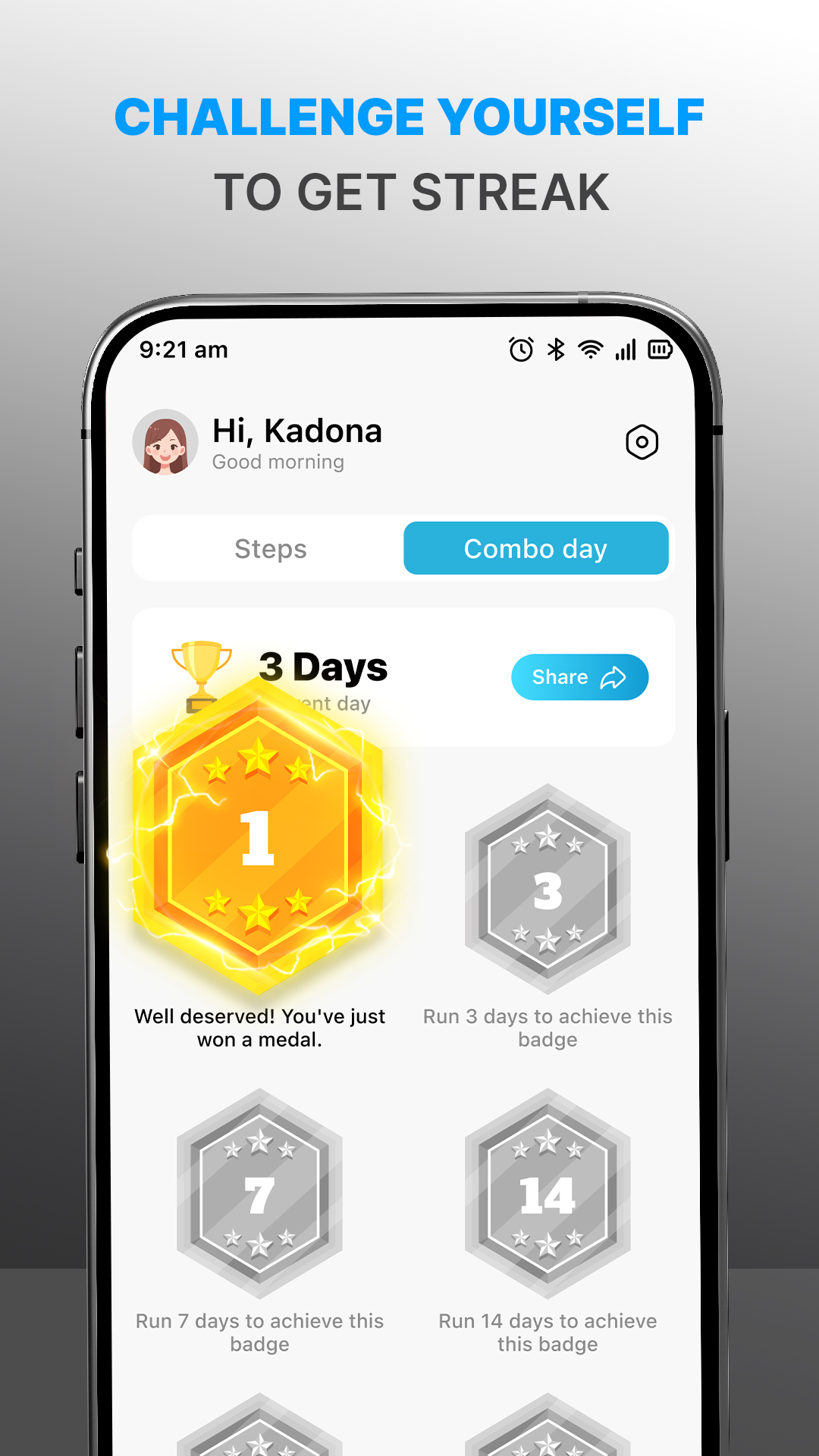 اسکرین شات 6 برنامه Pedometer: Run & Step Tracker