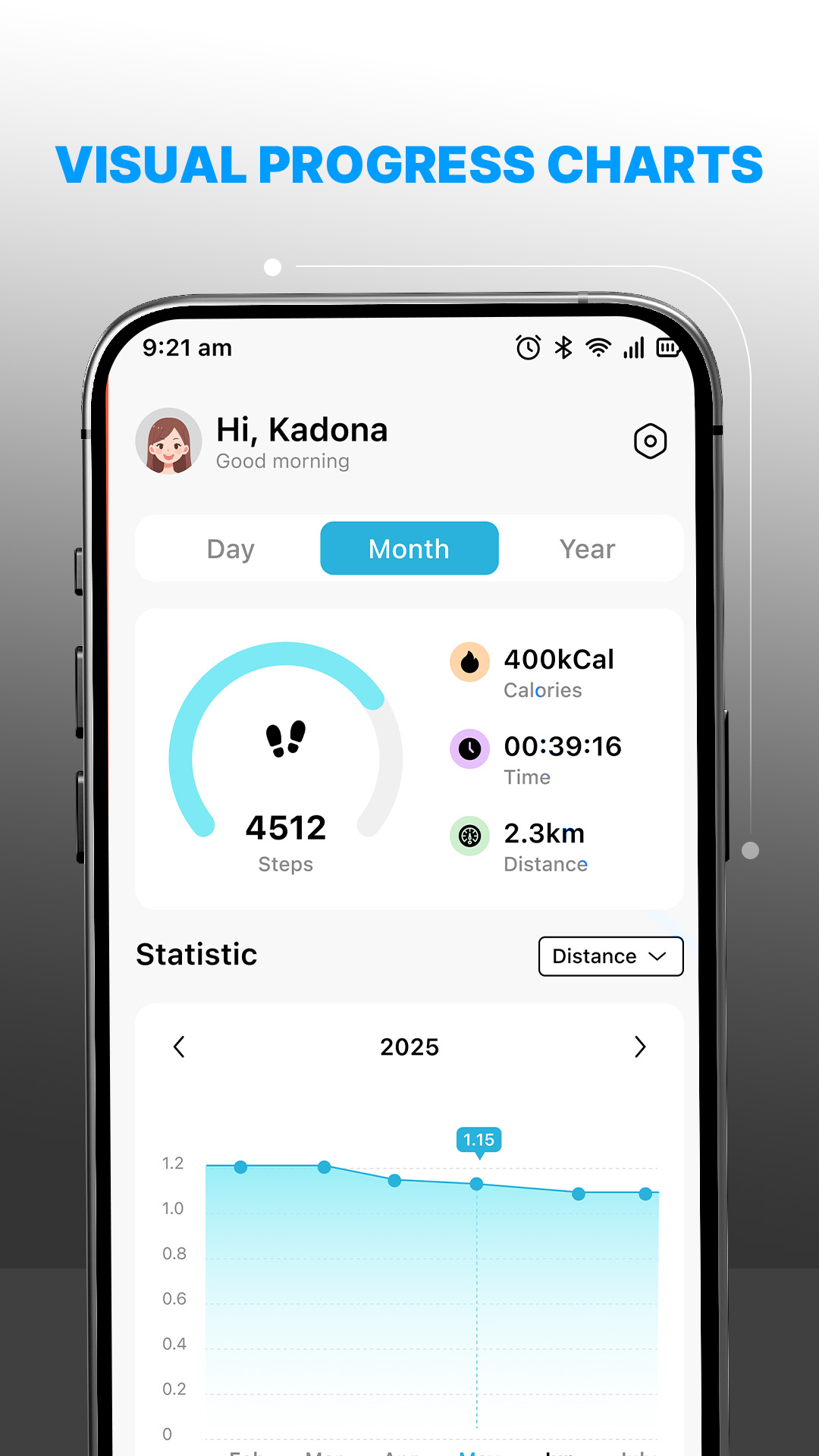اسکرین شات 5 برنامه Pedometer: Run & Step Tracker