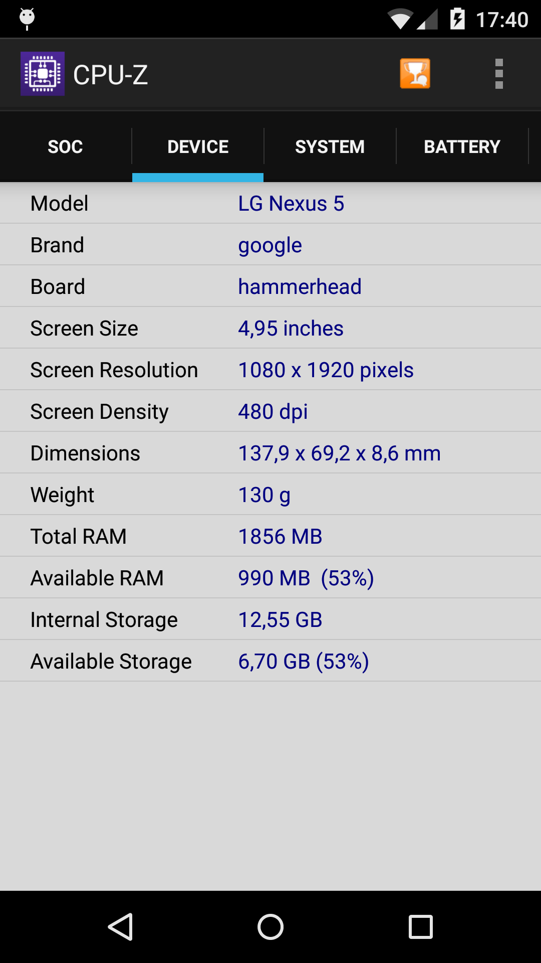 اسکرین شات 2 برنامه CPU-Z